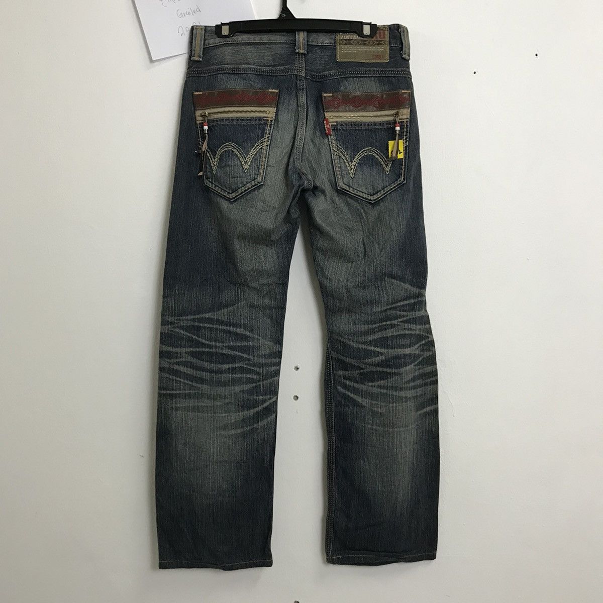 Edwin Vintage Edwin Motif Navajo Style Faded Denim Pants Size US 32 / EU 48 - 6 Thumbnail