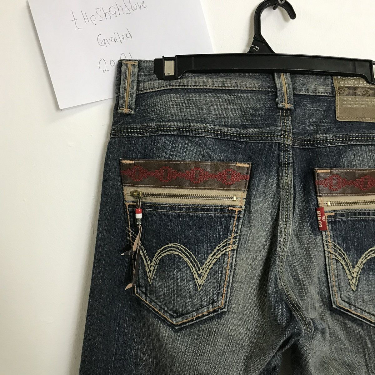 Edwin Vintage Edwin Motif Navajo Style Faded Denim Pants Size US 32 / EU 48 - 8 Thumbnail