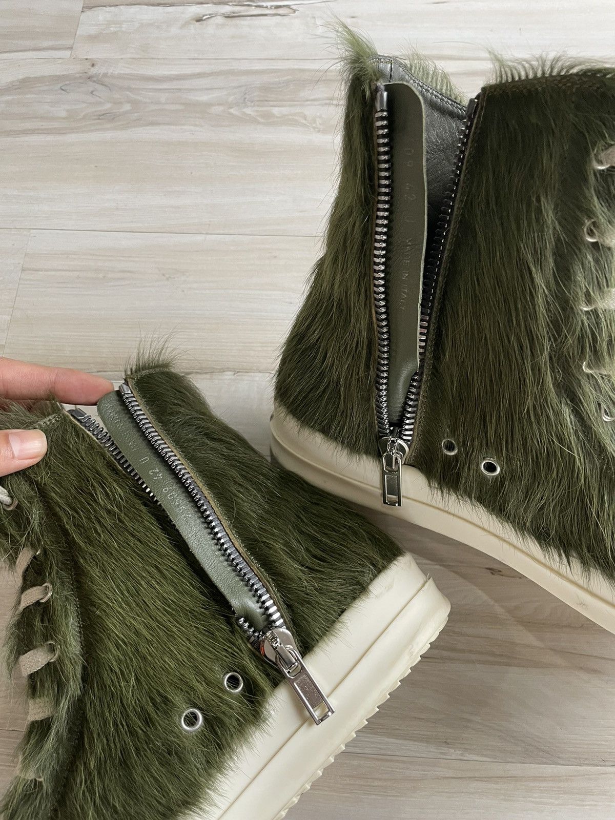 Rick Owens Rick Owens Green Pony Hair Ramones Grailed