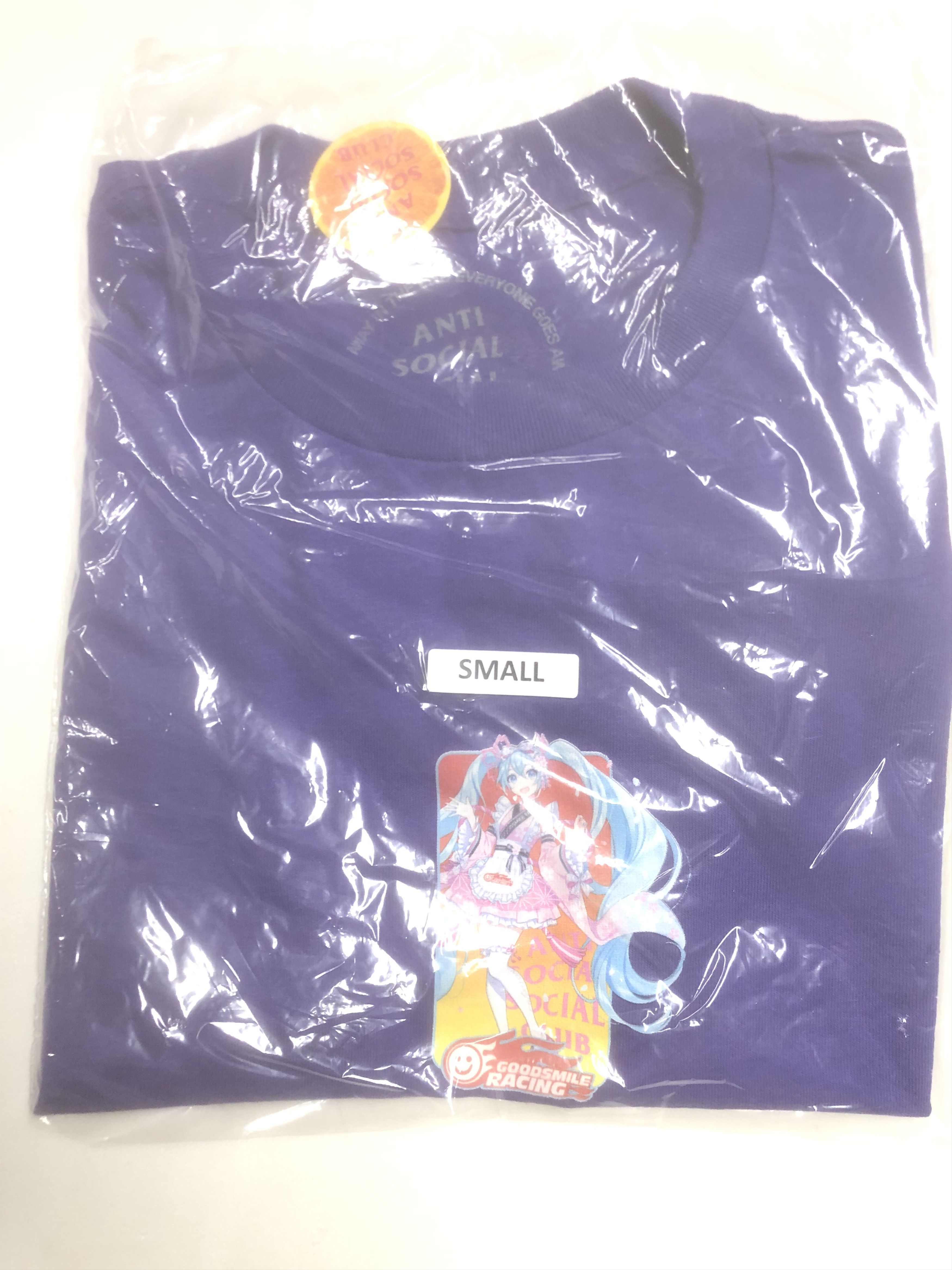 Anti Social Social Club × Japanese Brand DS Good Smile Racing x ASSC Hatsune Miku Purple Tee BAPE FTP Size US S / EU 44-46 / 1 - 1 Thumbnail