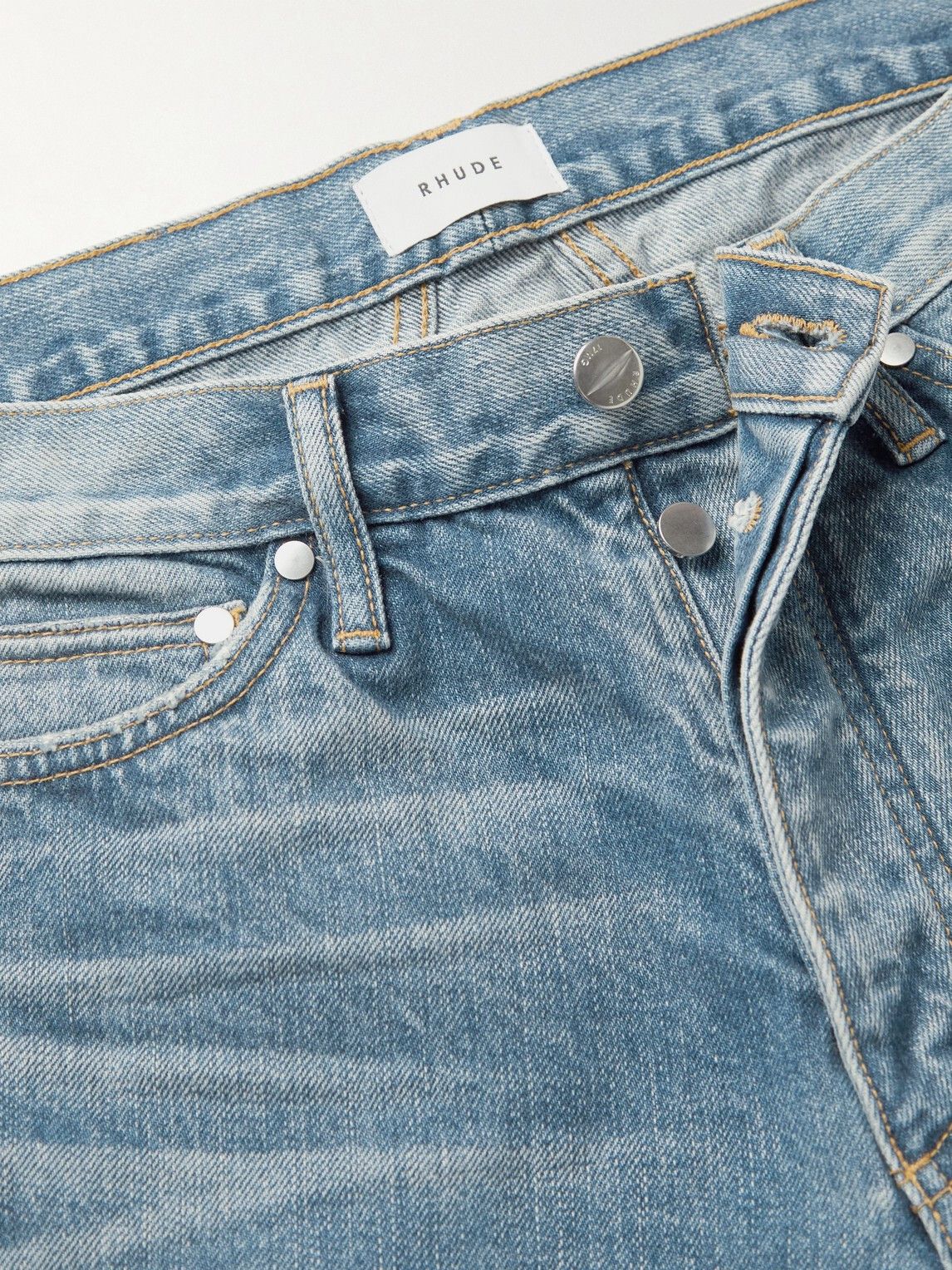 Rhude Rhude Reworked Distressed Denim Jeans Size US 32 / EU 48 - 2 Thumbnail