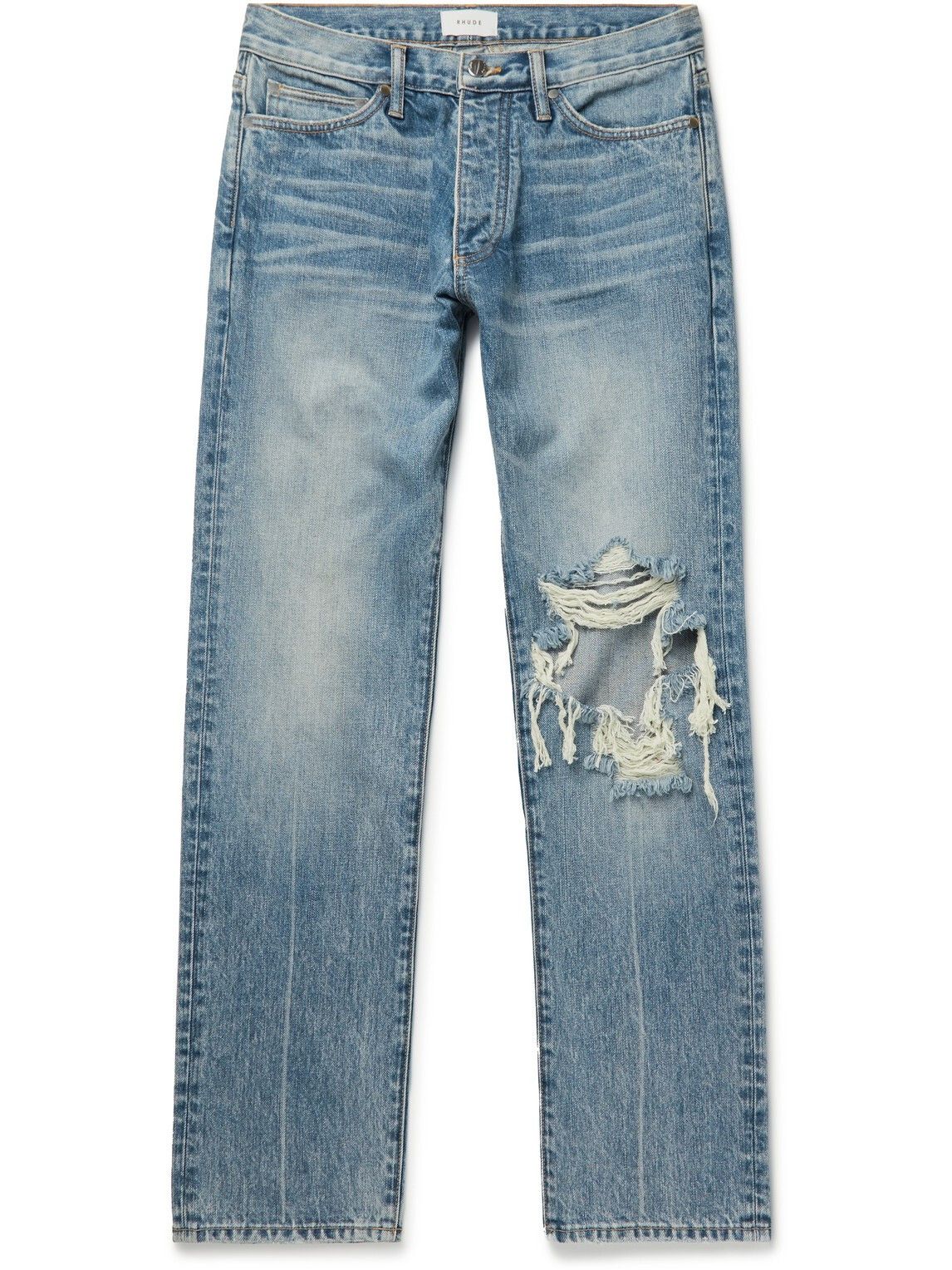 Rhude Rhude Reworked Distressed Denim Jeans Size US 32 / EU 48 - 1 Thumbnail