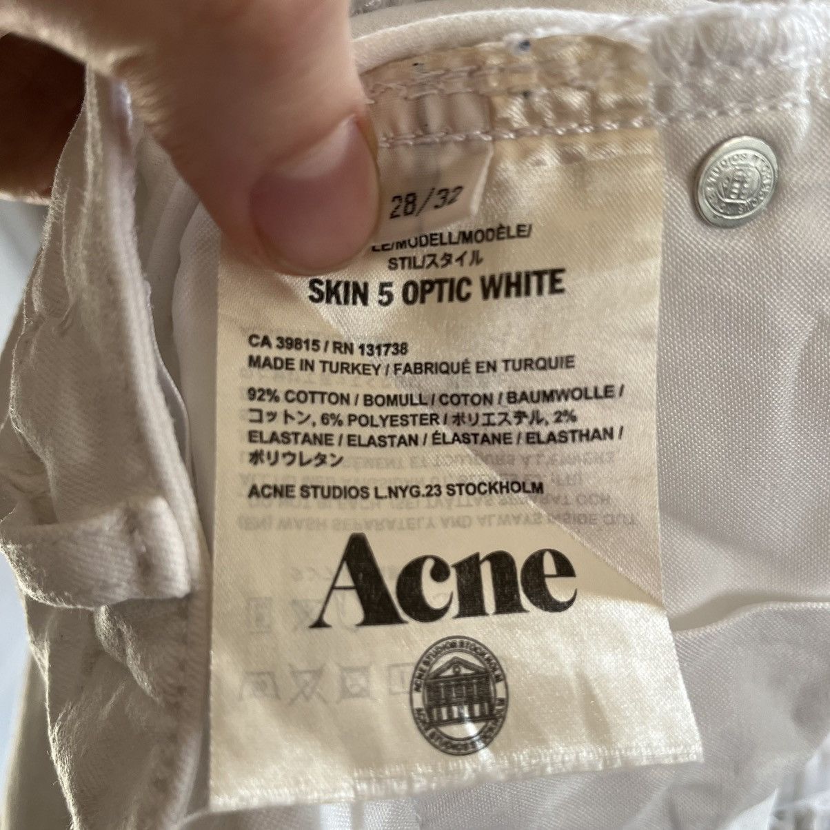 Acne Studios Acne Studios Skin 5 Optic White 28/32 Size US 28 / EU 44 - 6 Thumbnail