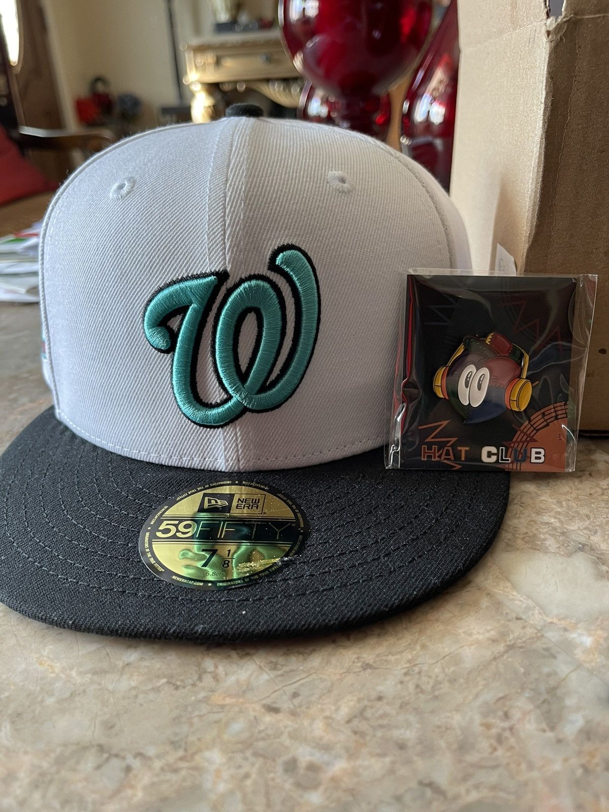 7 1/8 - Hat Club Washington Nationals fashion Aux Pack 10th Anniversary Patch “Wale”