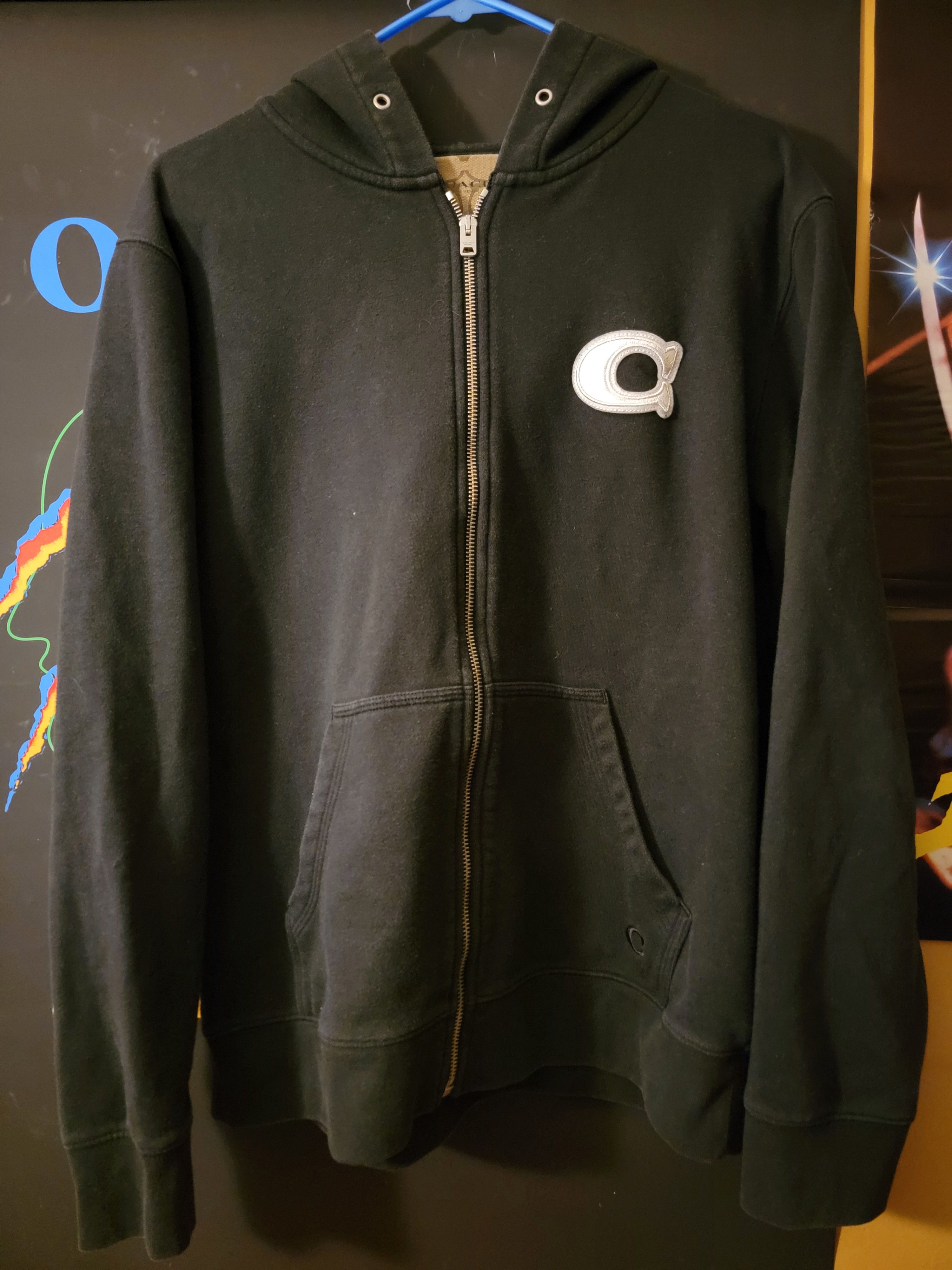 Coach varsity c zip up hoodie sale