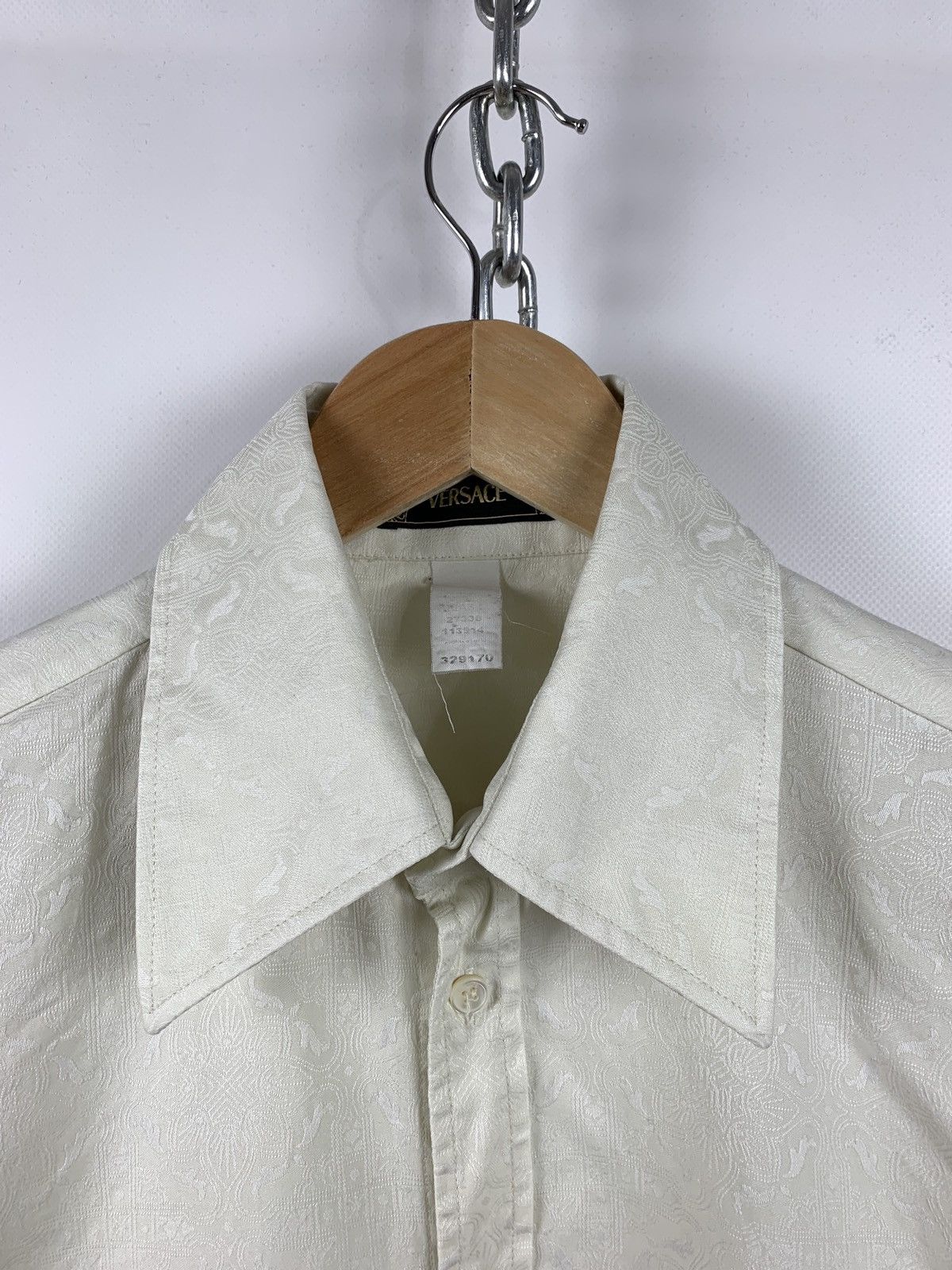 Versace 90s Vintage Versace Monogram Button Up Long Sleeve Shirt Size US M / EU 48-50 / 2 - 13 Thumbnail