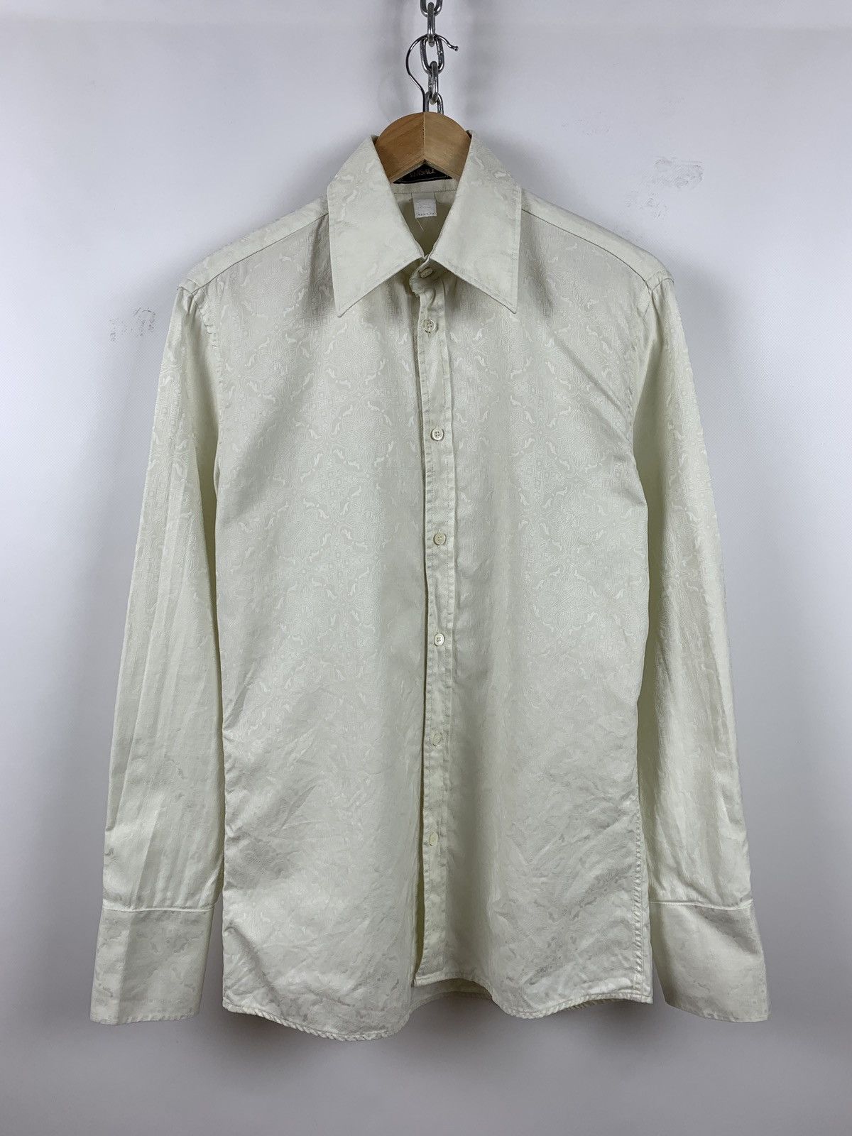 Versace 90s Vintage Versace Monogram Button Up Long Sleeve Shirt Size US M / EU 48-50 / 2 - 1 Thumbnail