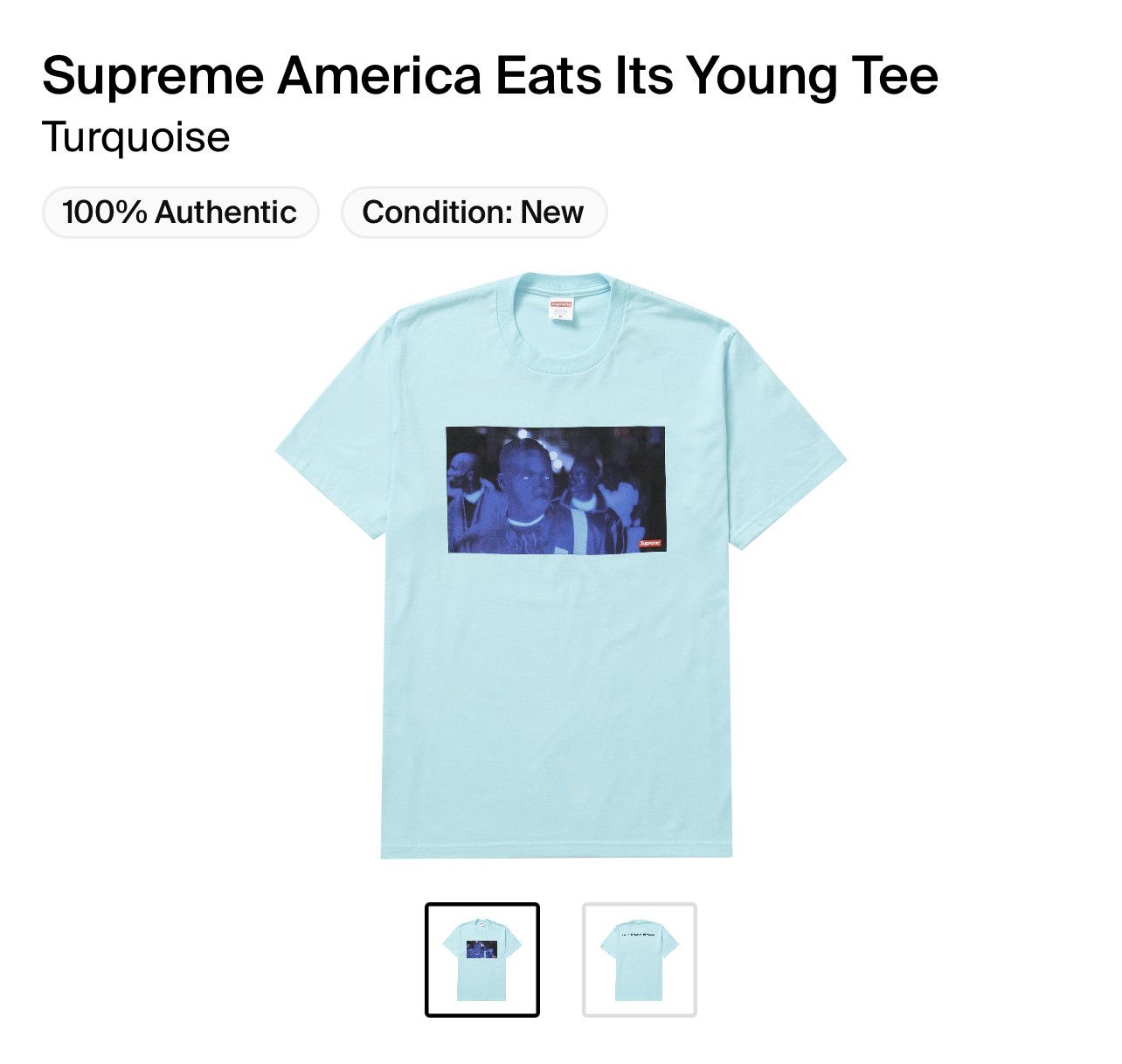 Supreme Supreme America Eats Its Young Tee | Grailed