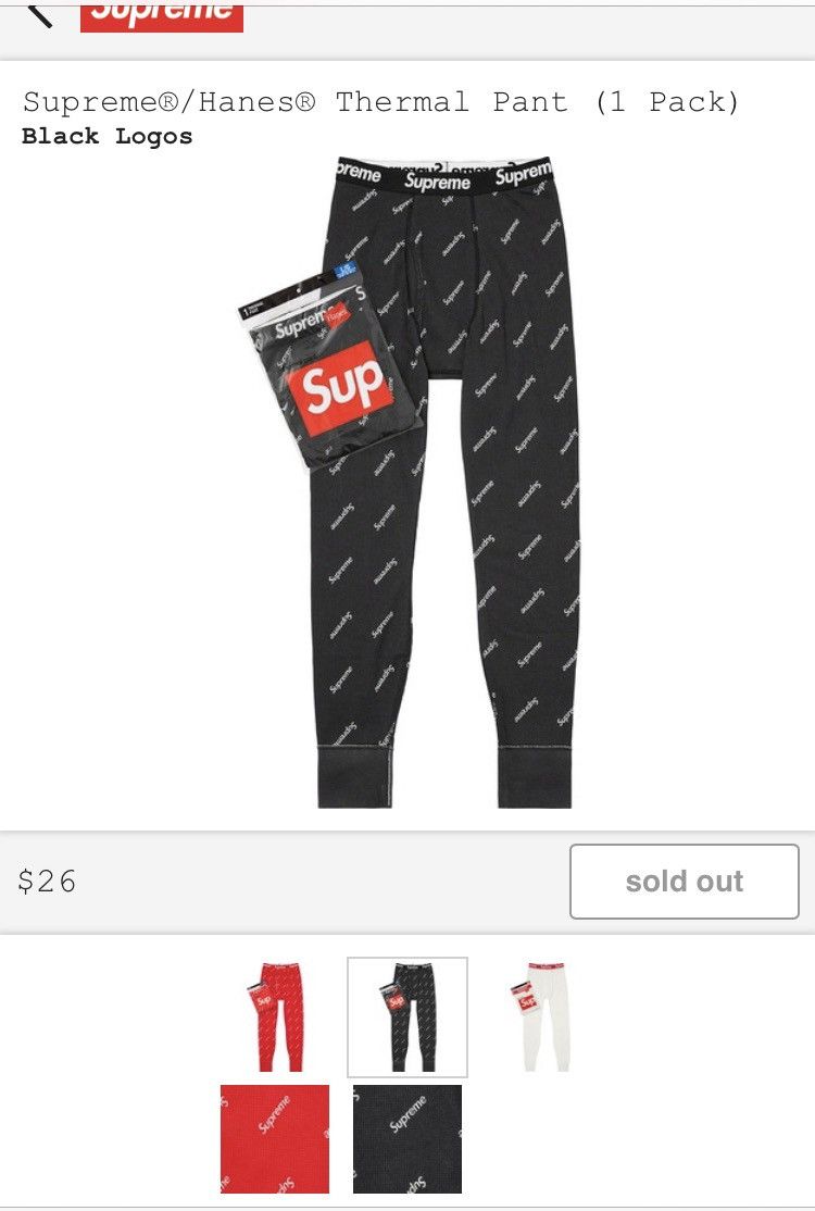 Hanes Supreme Thermal Pant | Grailed