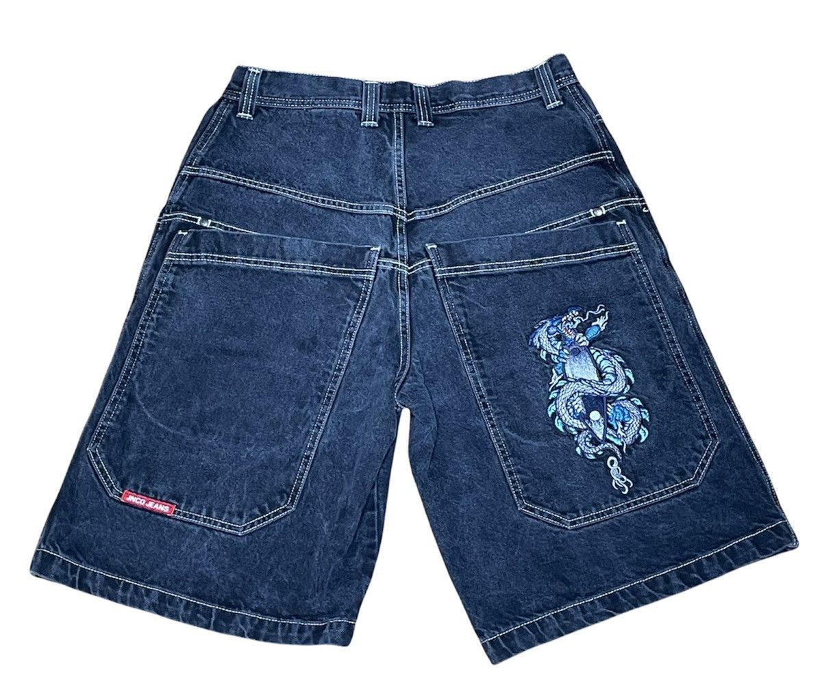 JNCO hot Rare Shorts Boys Size 16 Denim Jeans Cobra Embroidered