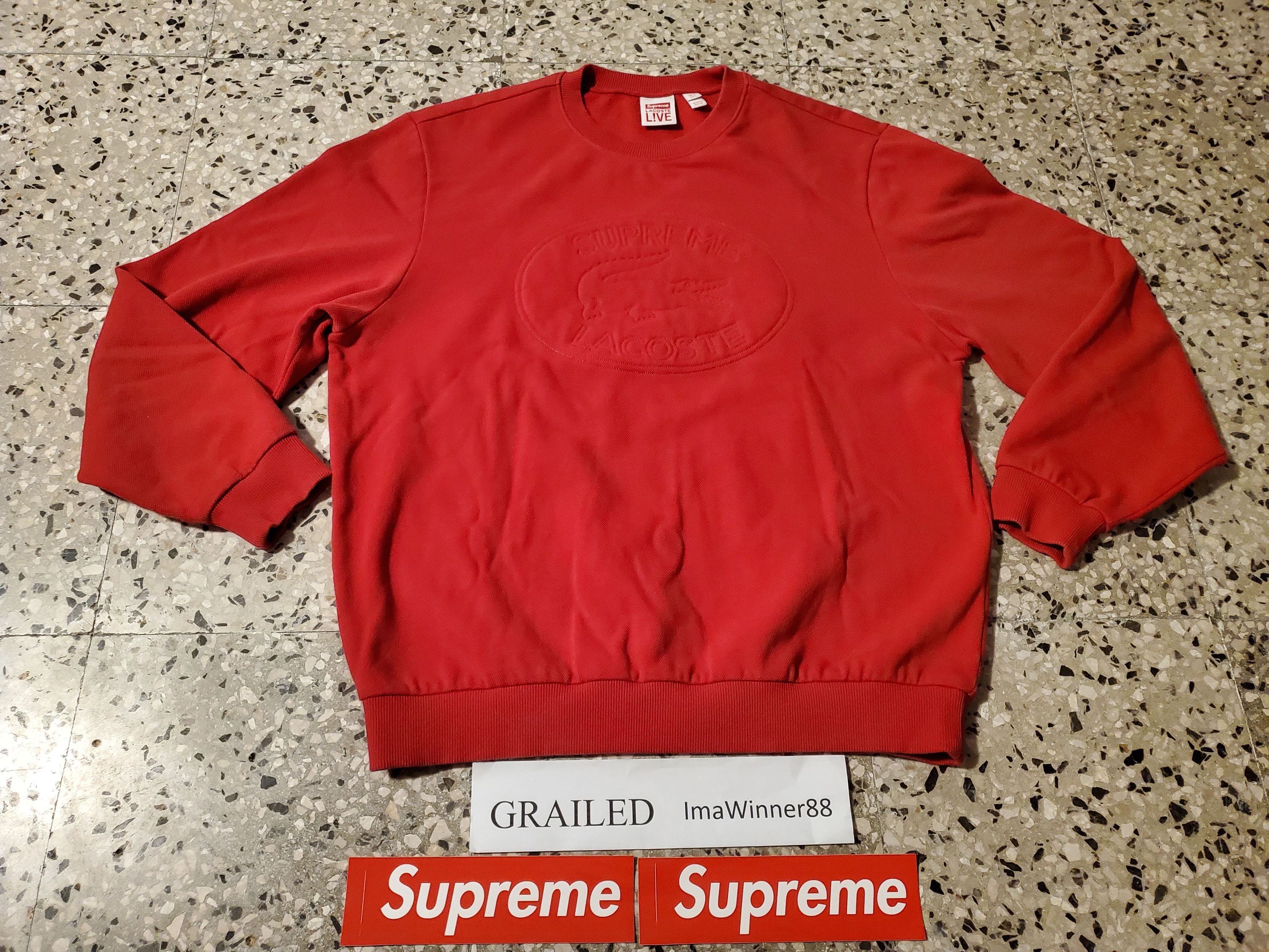 Supreme lacoste pique store crewneck