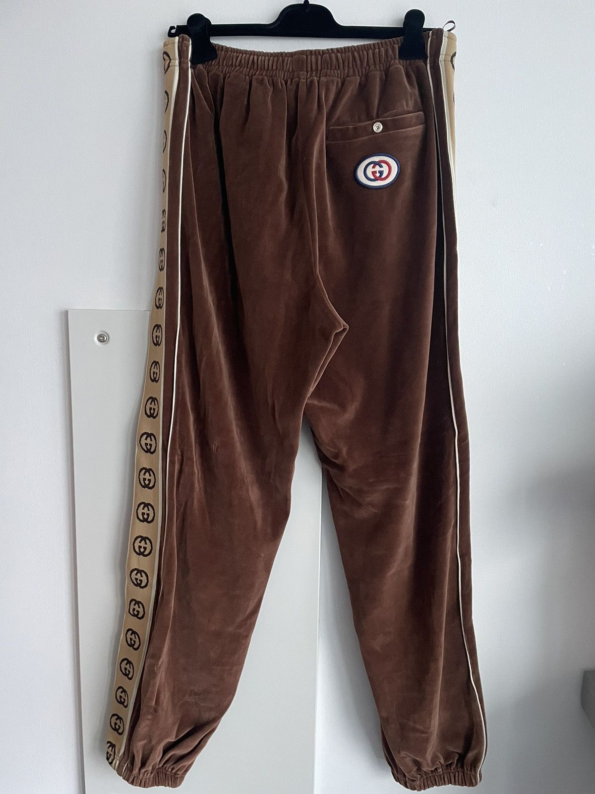 Gucci Super Runway GG Logo Chenille Velour Jogging Tracksuit Pant Size US 34 / EU 50 - 11 Thumbnail