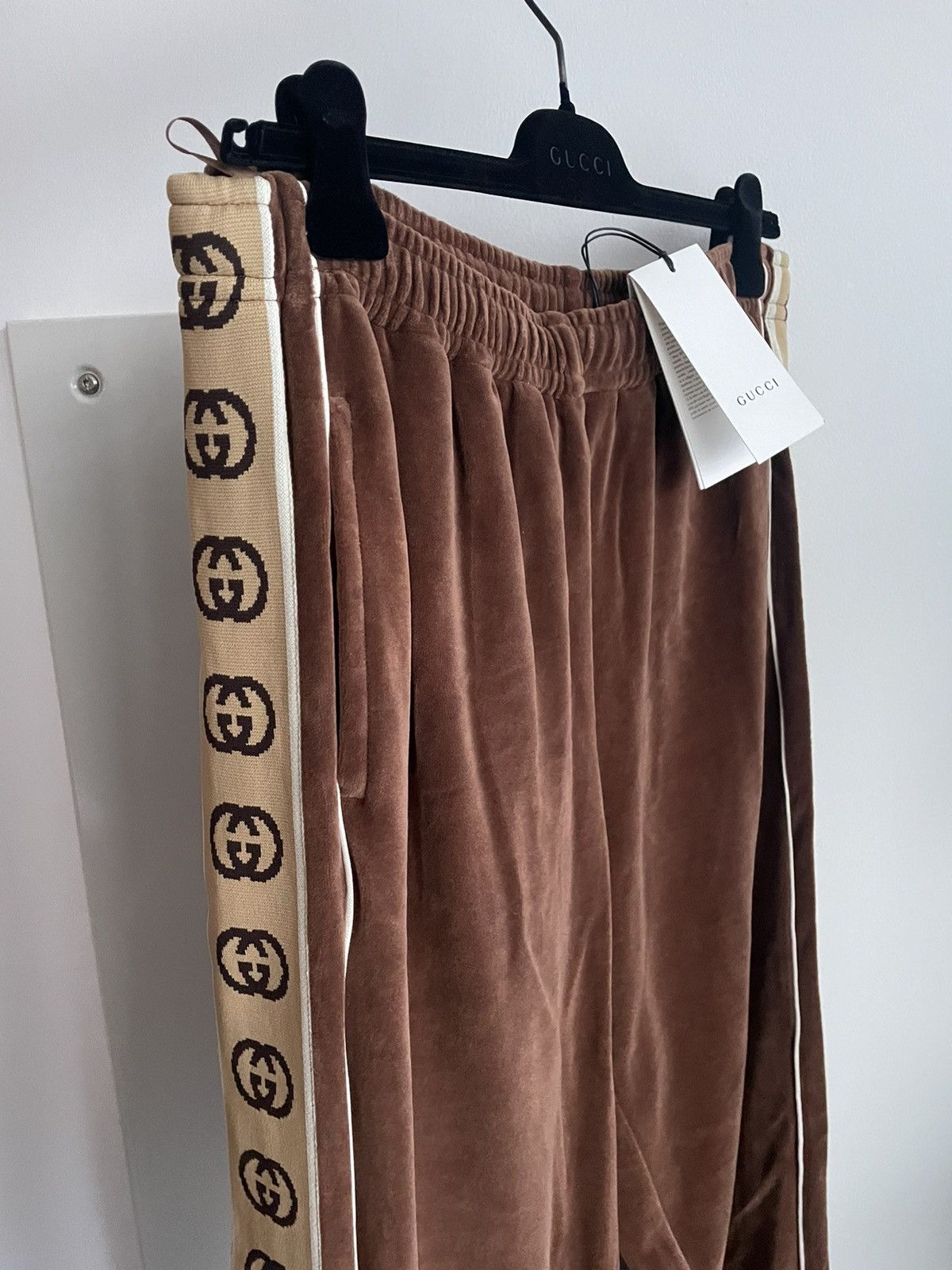Gucci Super Runway GG Logo Chenille Velour Jogging Tracksuit Pant Size US 34 / EU 50 - 12 Thumbnail