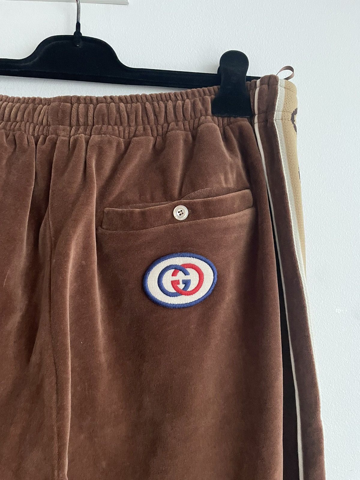 Gucci Super Runway GG Logo Chenille Velour Jogging Tracksuit Pant Size US 34 / EU 50 - 10 Thumbnail