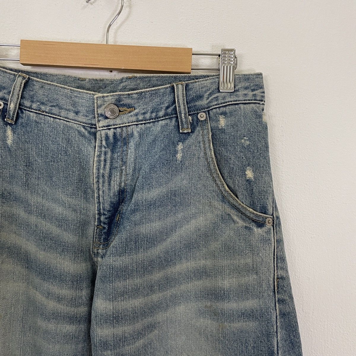 Japanese Brand × Other Vintage Unbranded Buckles Distressed Denim Jeans Size US 30 / EU 46 - 9 Thumbnail