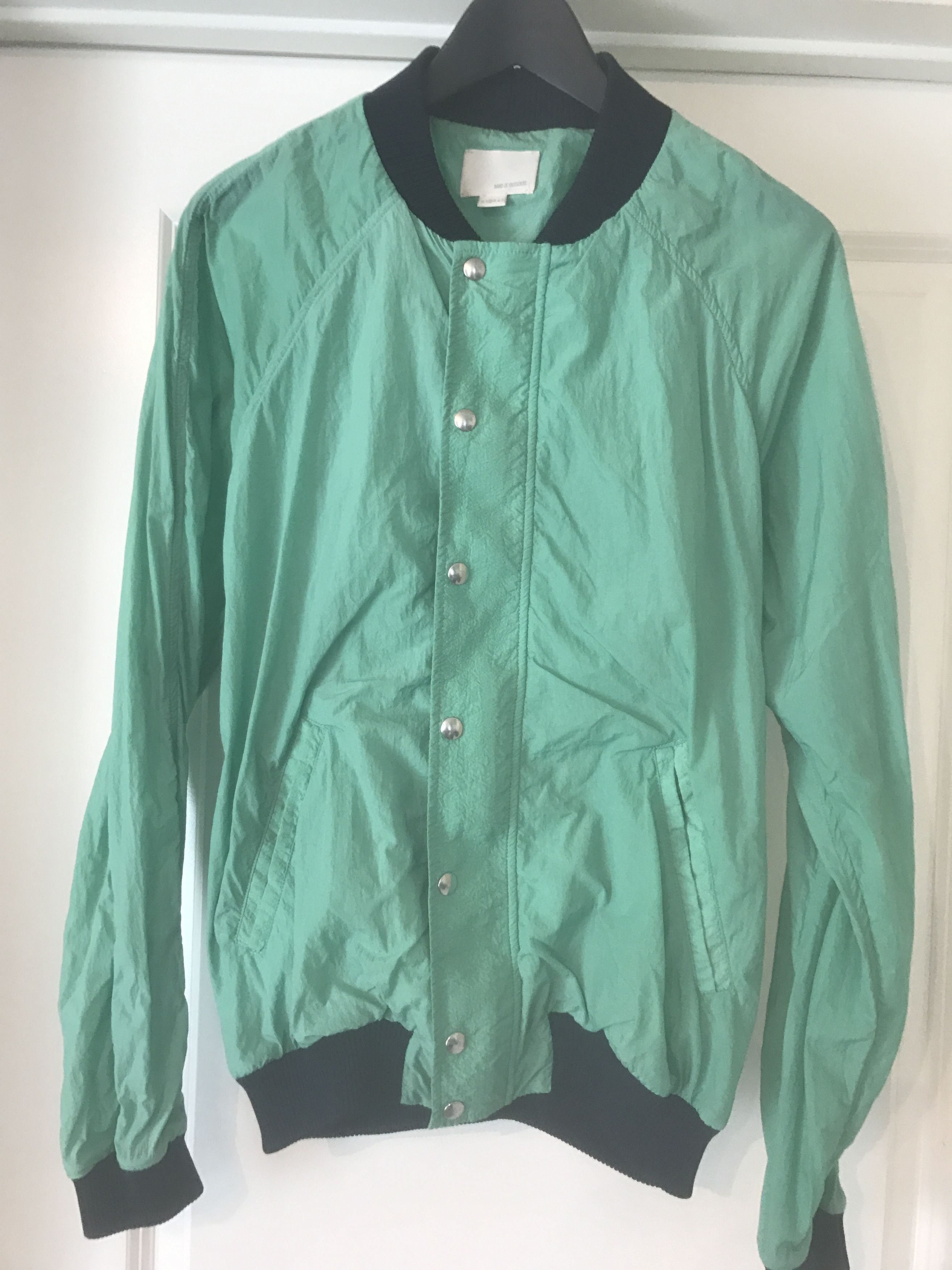 Band Of Outsiders Bright Green Nylon Baseball Jacket Size US M / EU 48-50 / 2 - 1 Thumbnail