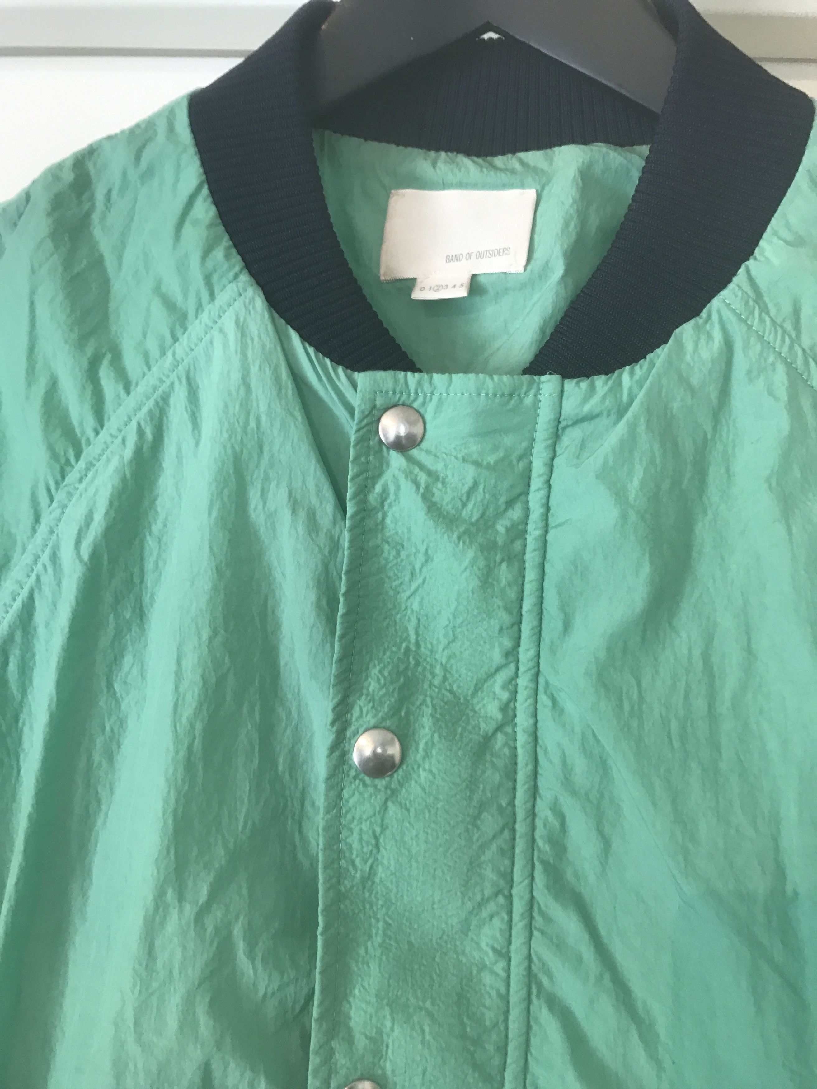 Band Of Outsiders Bright Green Nylon Baseball Jacket Size US M / EU 48-50 / 2 - 3 Thumbnail