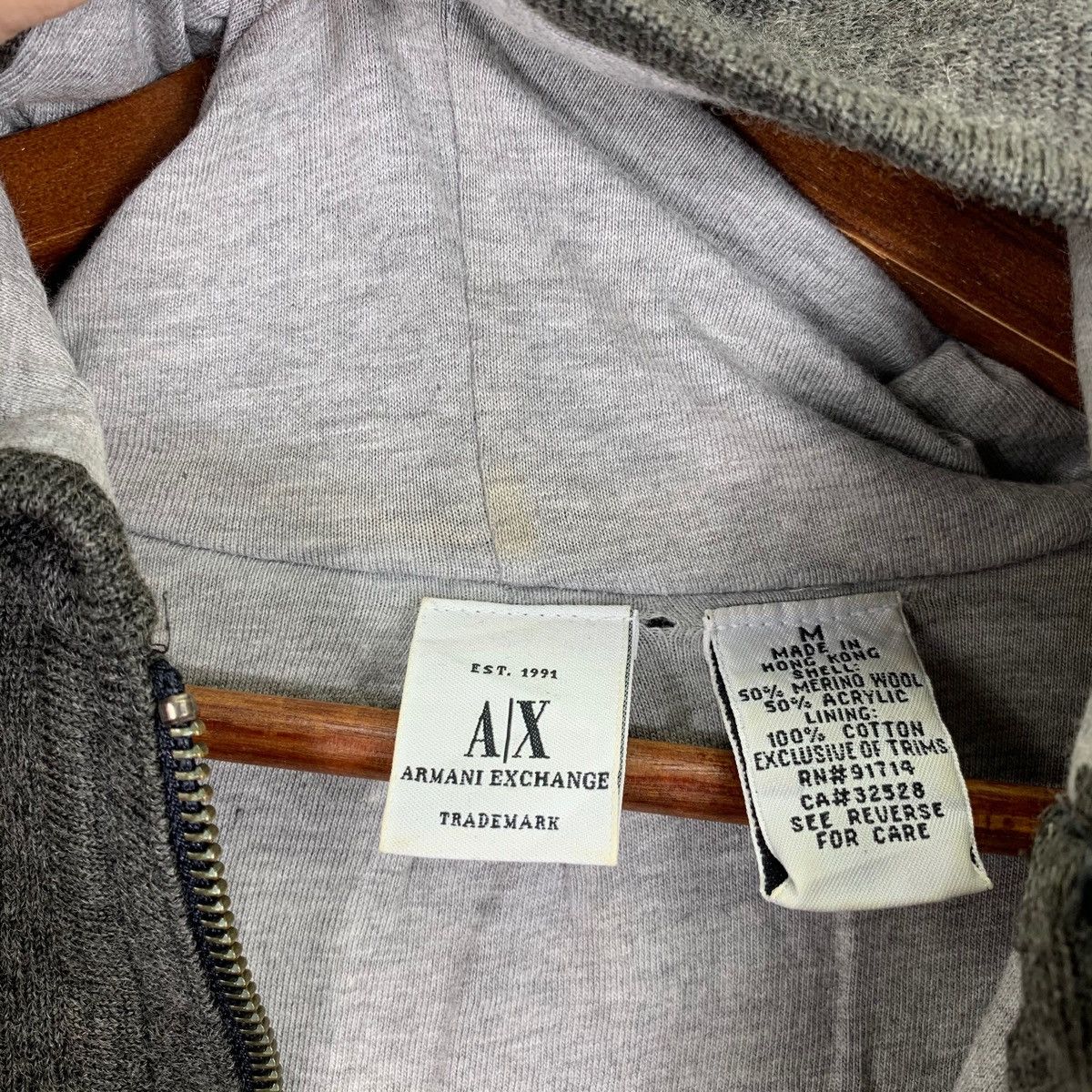 Armani × Armani Collezioni × Armani Exchange Vintage Armani Exchange Hoodie Sweater Size US M / EU 48-50 / 2 - 9 Thumbnail