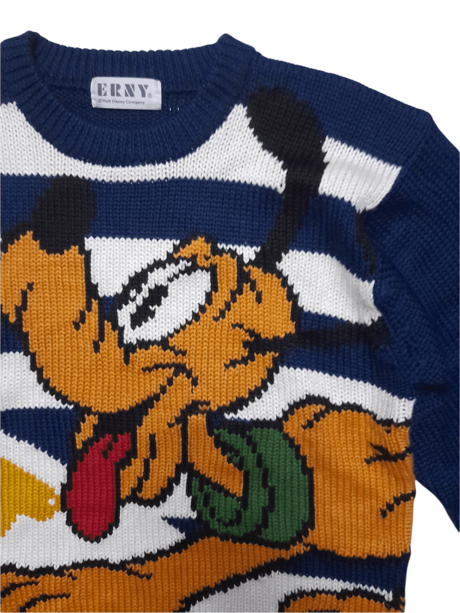 Cartoon Network × Disney × Vintage 90s Pluto Disney Erny Knitwear (D844) Size US M / EU 48-50 / 2 - 2 Thumbnail