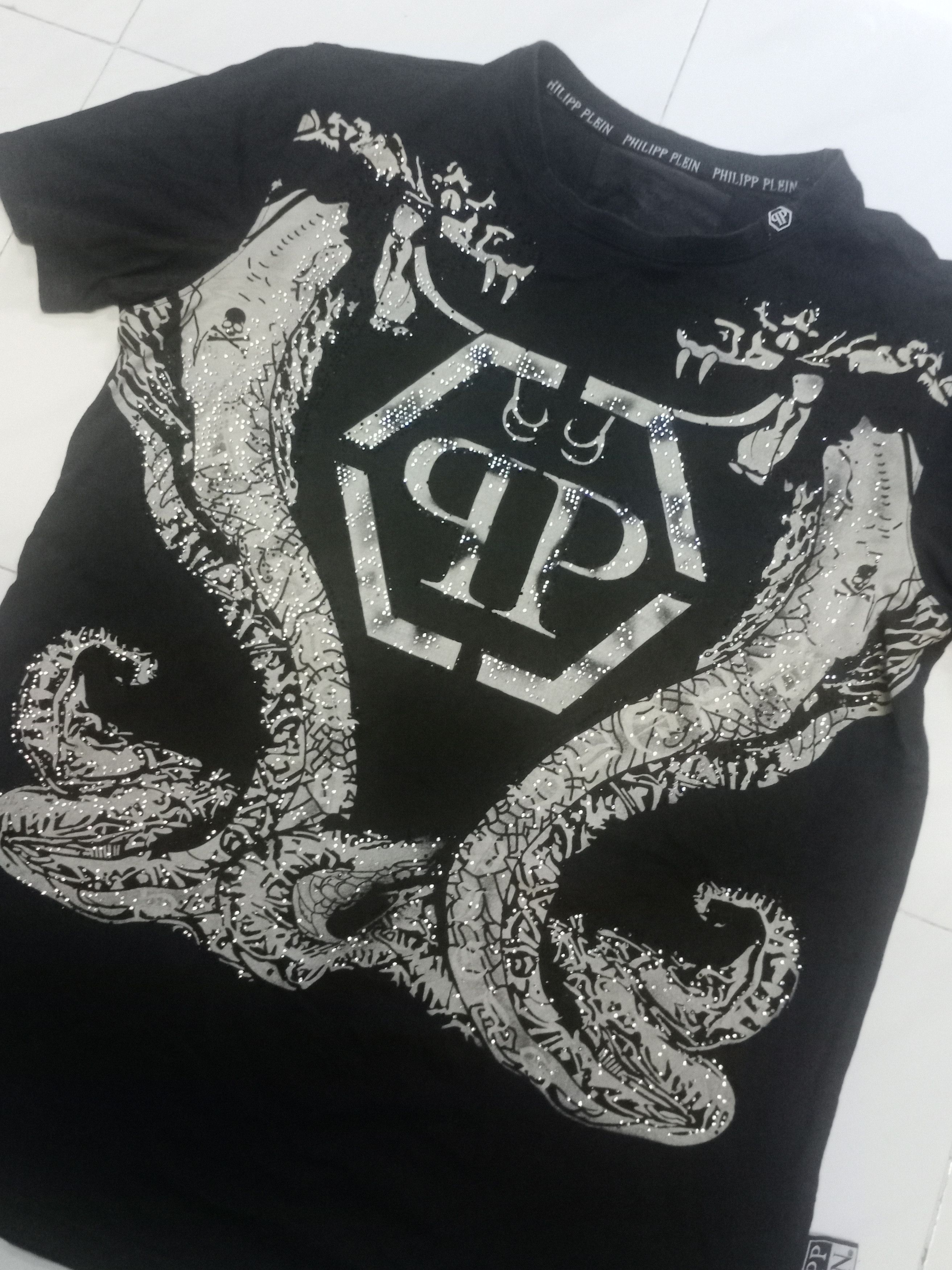 Philipp Plein Philipp Plein Twin Snake Big Print + Beads Slimfit Tees Size US S / EU 44-46 / 1 - 4 Thumbnail