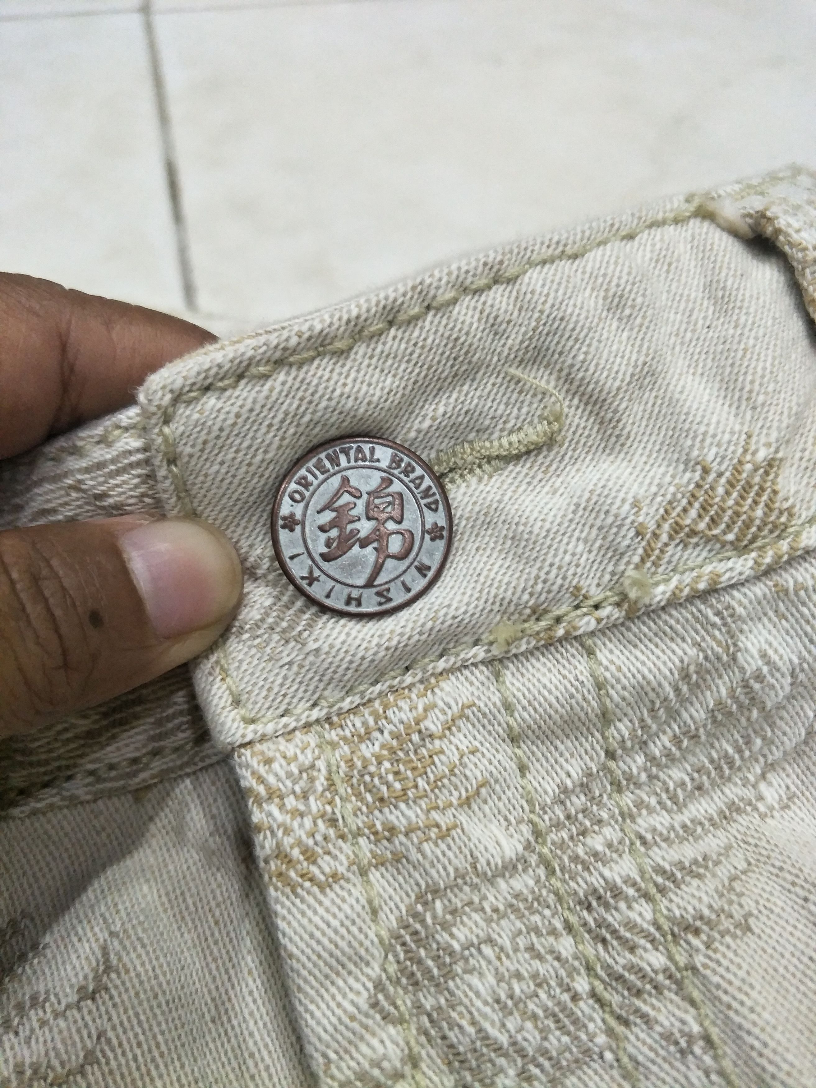Japanese Brand Oriental Brand Nishiki Two cock fighting embroidery denim Size US 34 / EU 50 - 8 Thumbnail