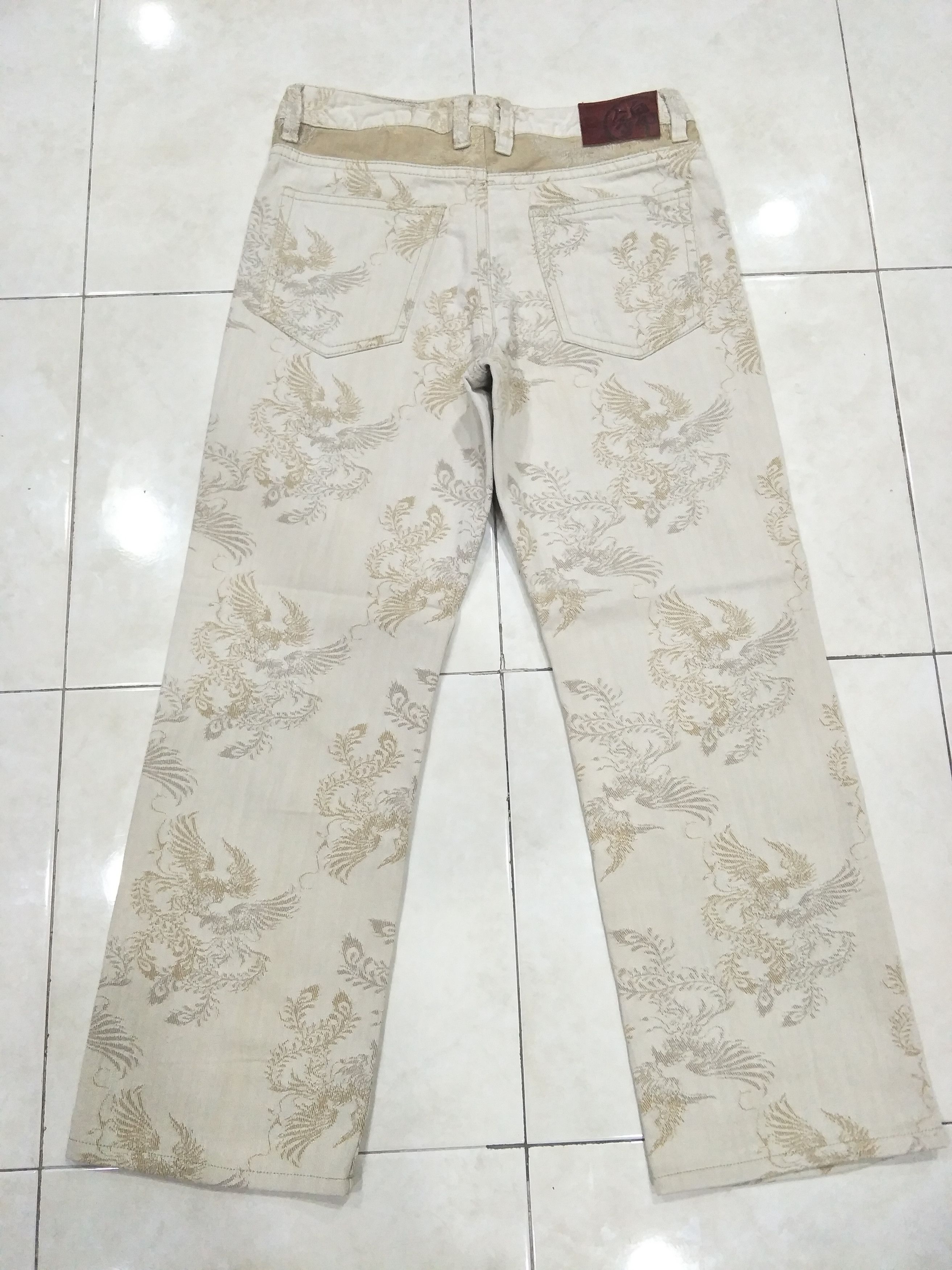 Japanese Brand Oriental Brand Nishiki Two cock fighting embroidery denim Size US 34 / EU 50 - 6 Thumbnail
