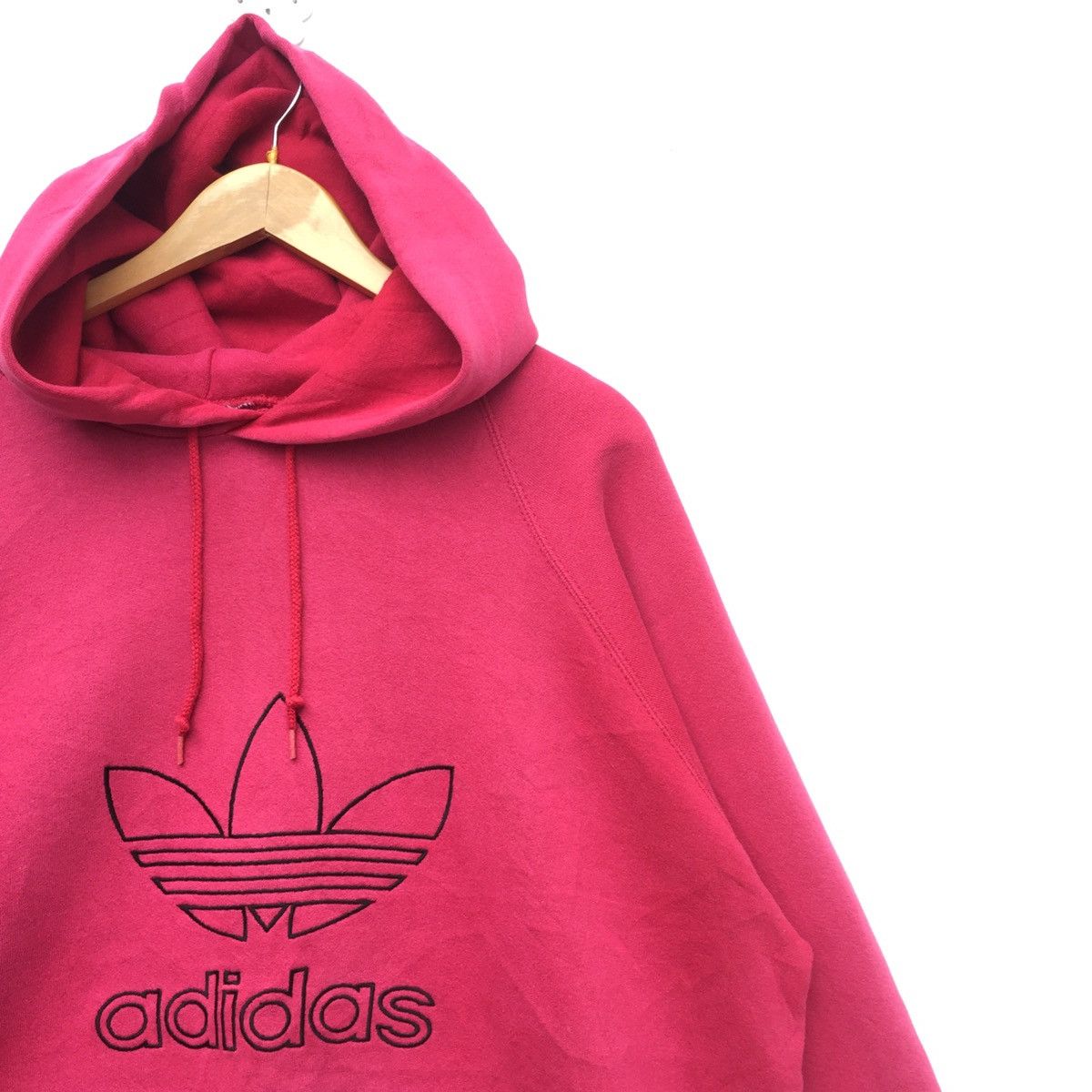 Adidas Vintage 90s Adidas Trefoil Embroidered Big Logo Hoodie Size US XL / EU 56 / 4 - 2 Thumbnail