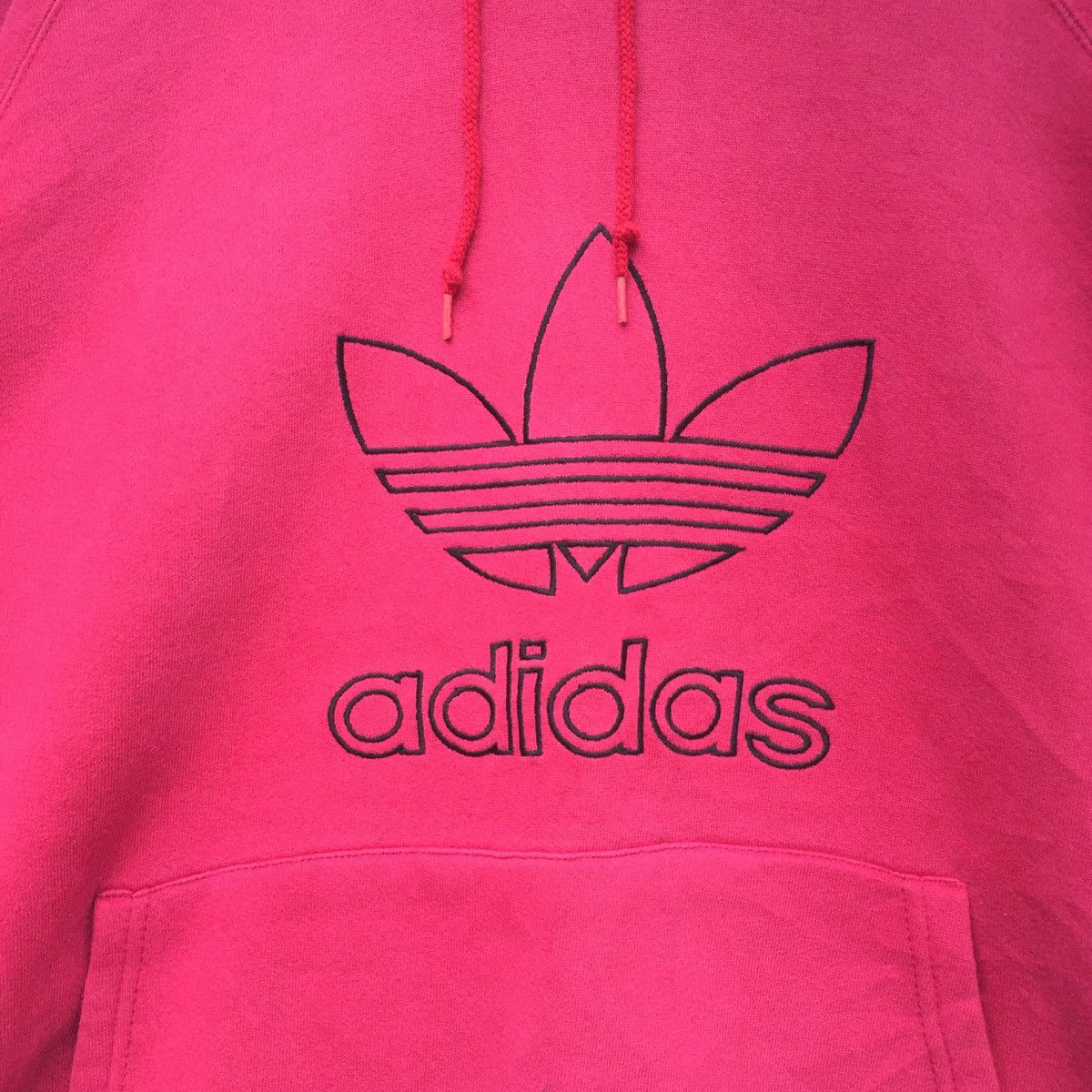 Adidas Vintage 90s Adidas Trefoil Embroidered Big Logo Hoodie Size US XL / EU 56 / 4 - 3 Thumbnail