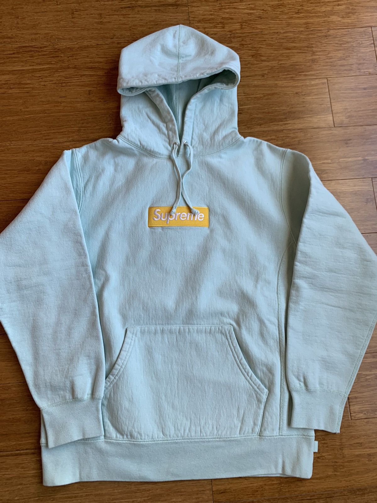 Supreme Supreme Ice Blue Box Logo Hoodie Grailed