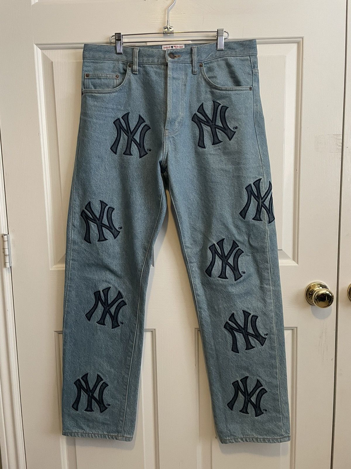 Supreme Supreme x New York Yankees Patch Regular Jean | Grailed