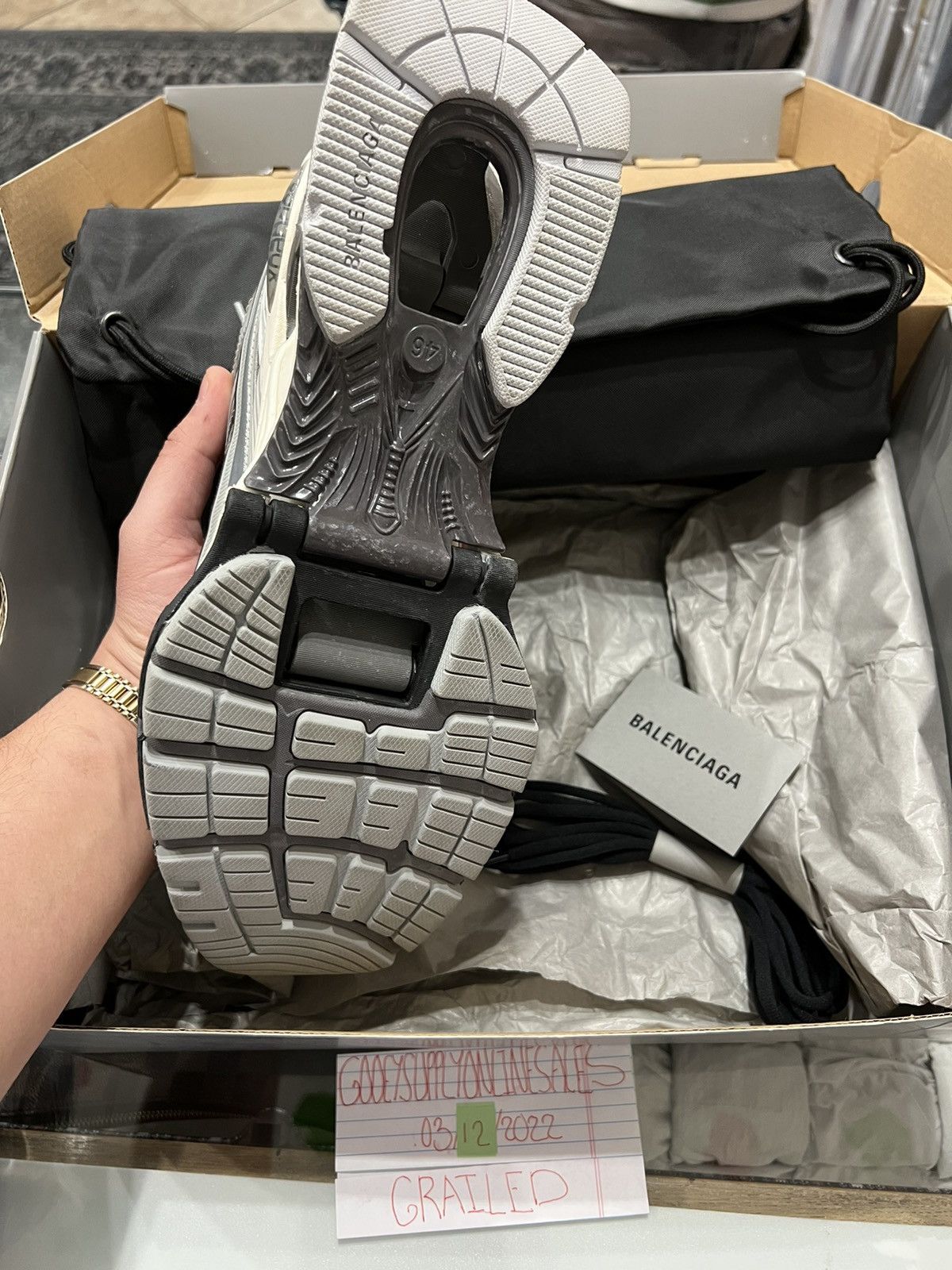 Balenciaga Balenciaga X-Pander Spring-Heel Trainer Sneakers Grey Size US 13 / EU 46 - 13 Thumbnail