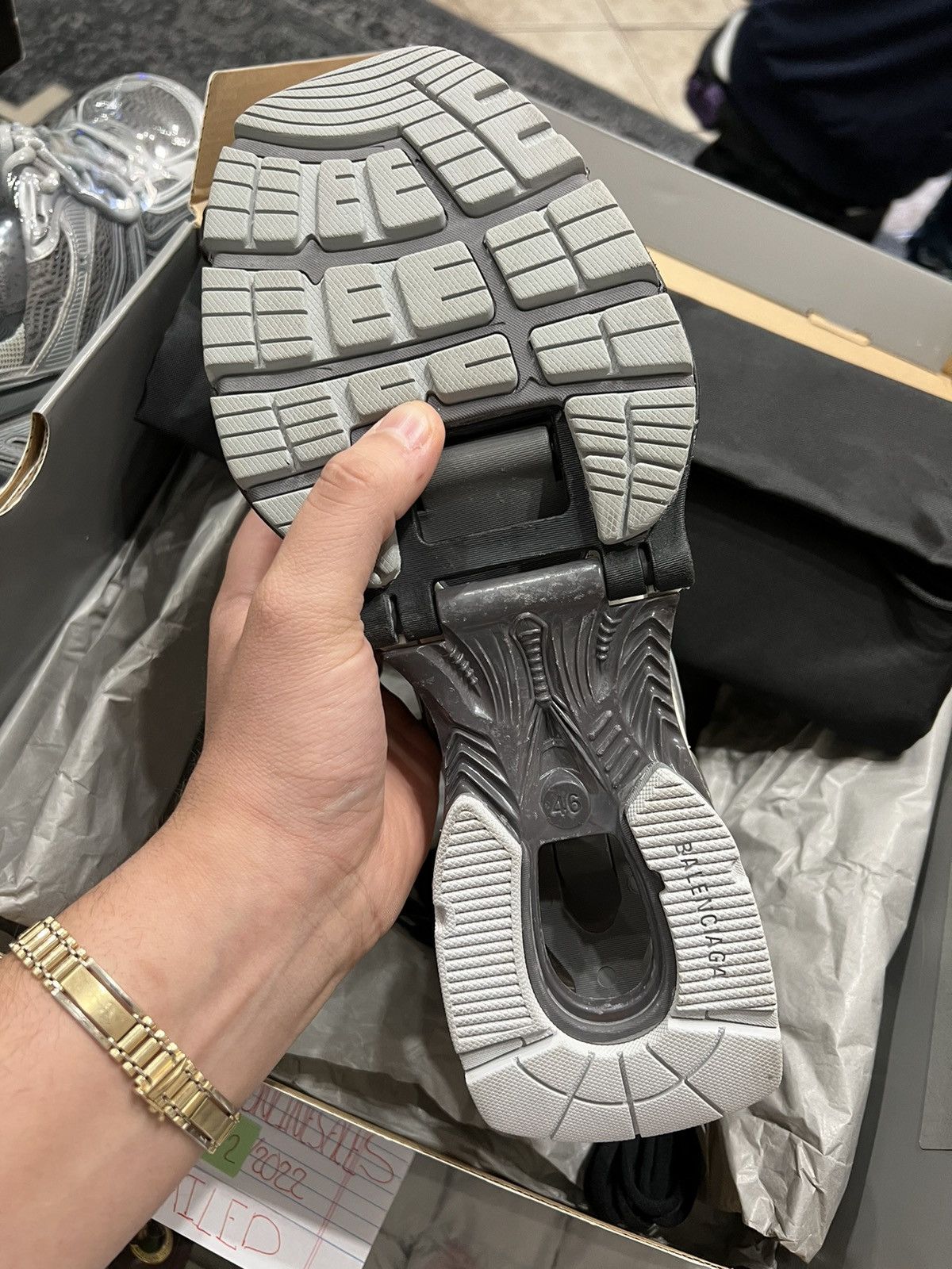 Balenciaga Balenciaga X-Pander Spring-Heel Trainer Sneakers Grey Size US 13 / EU 46 - 8 Thumbnail