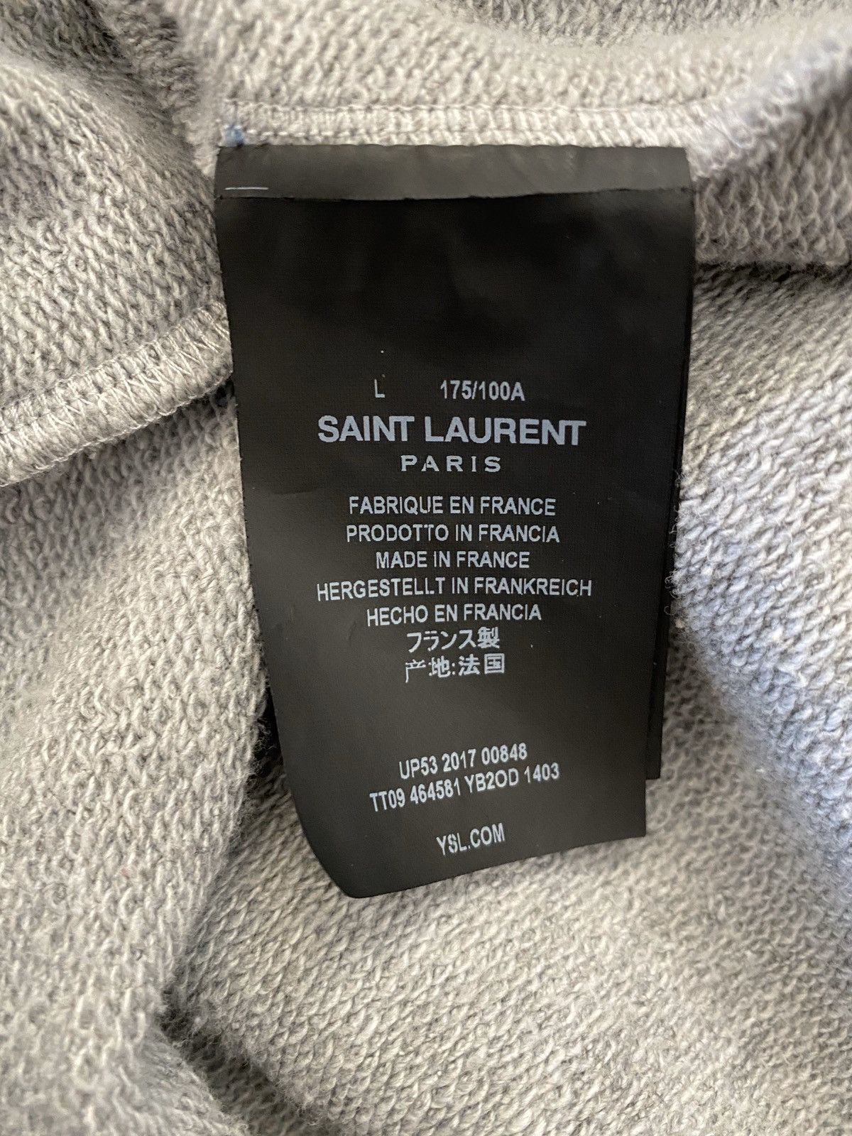 Saint Laurent Paris Saint Laurent Logo Hoodie Size US L / EU 52-54 / 3 - 7 Thumbnail