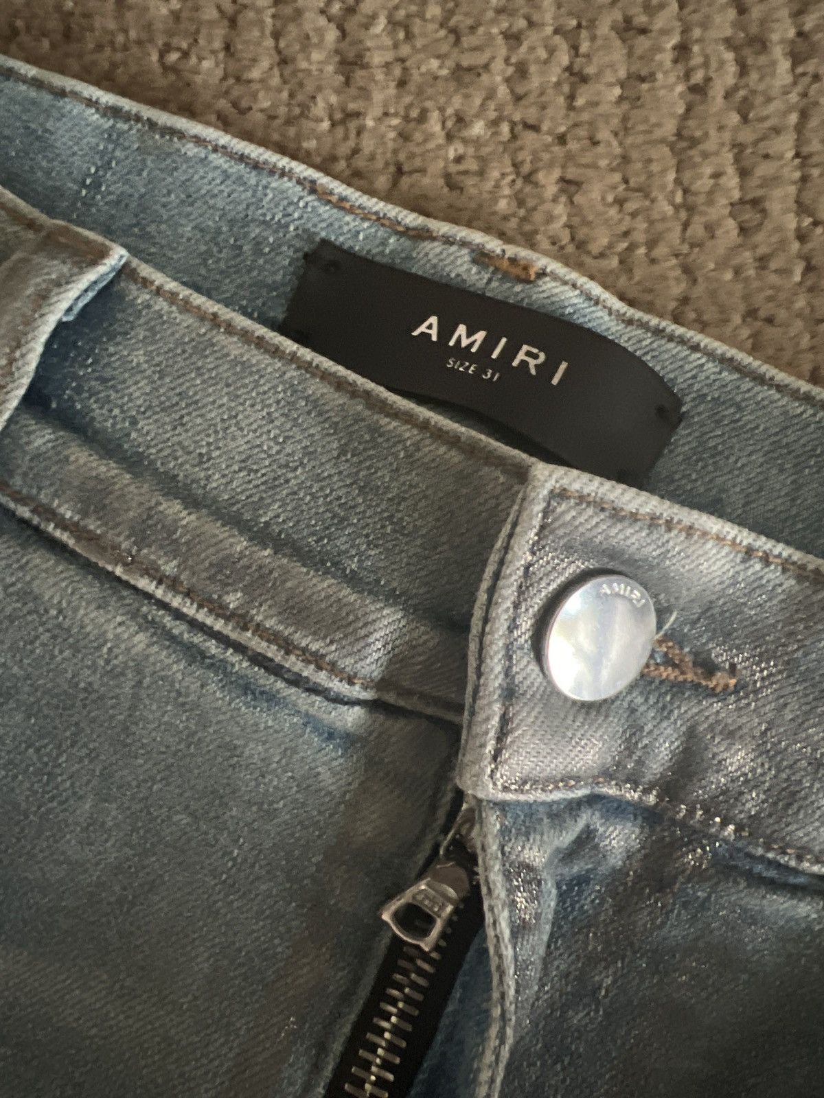 Amiri Amiri denim metallic indigo stack Size US 31 - 5 Thumbnail