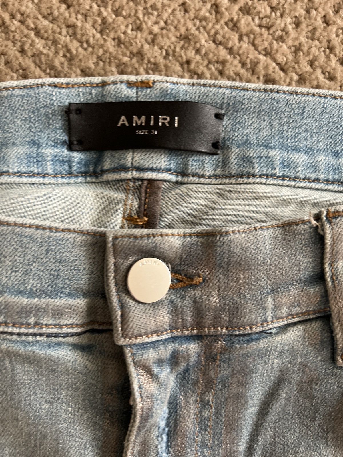 Amiri Amiri denim metallic indigo stack Size US 31 - 2 Thumbnail