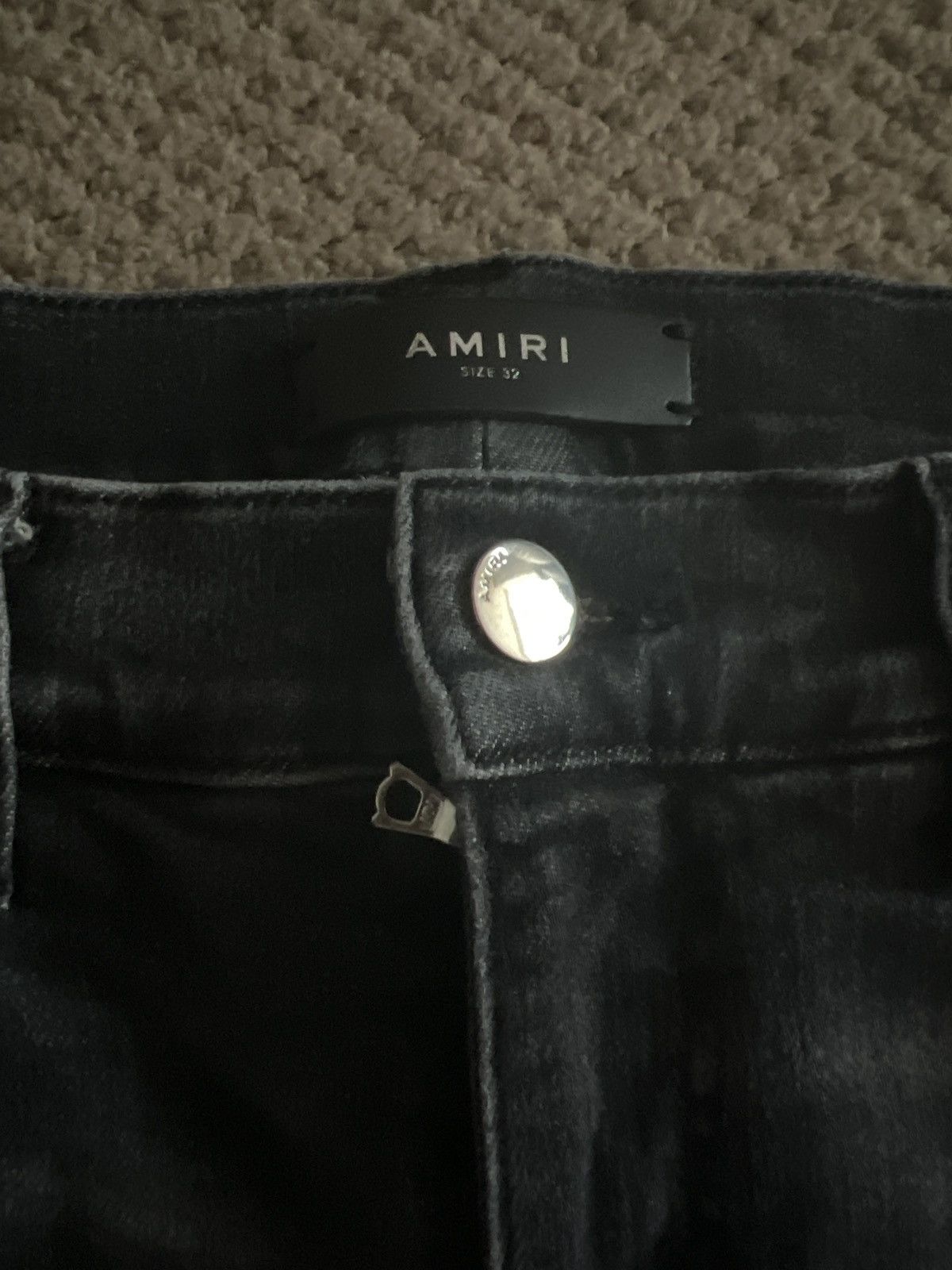 Amiri Amiri black stacked denim Size US 32 / EU 48 - 2 Thumbnail