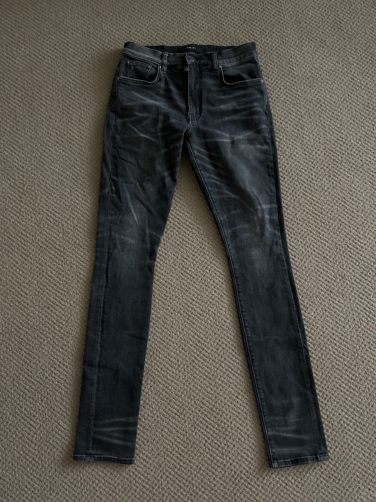 Amiri Amiri black stacked denim Size US 32 / EU 48 - 1 Thumbnail