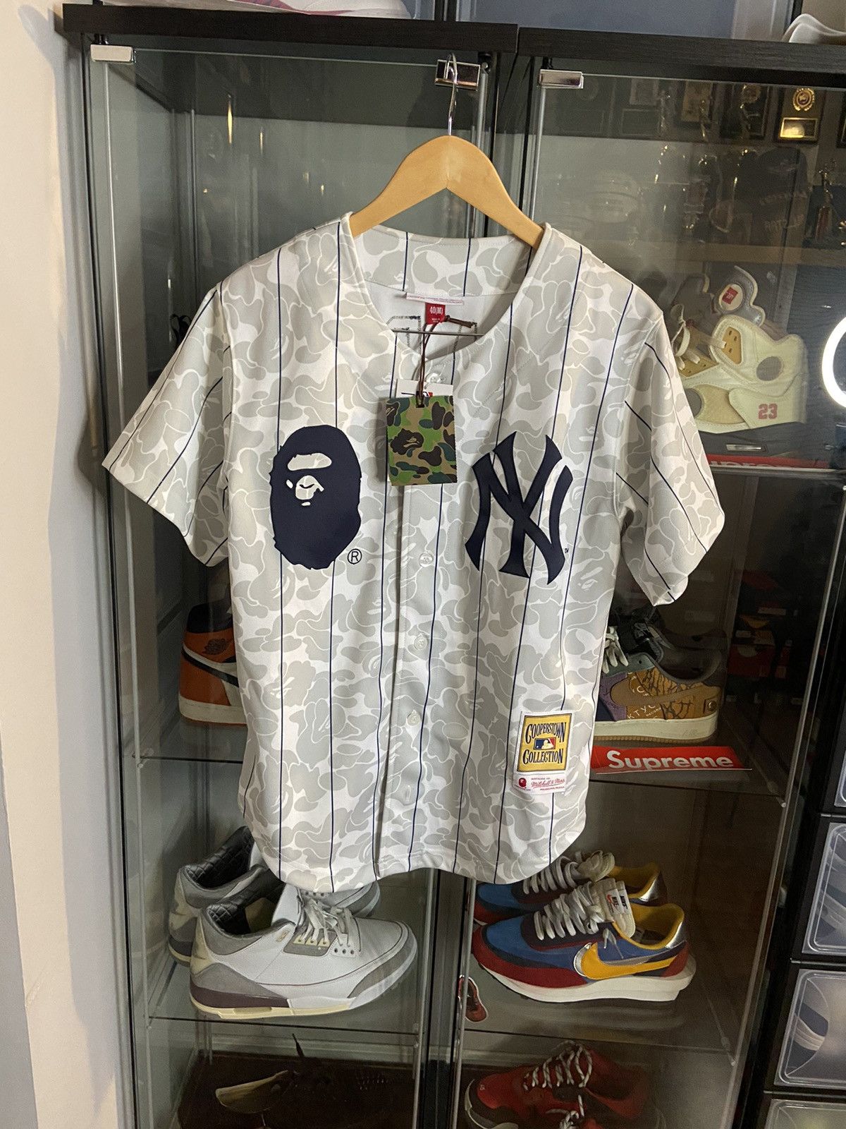 Bape × Mitchell & Ness Bape X Mitchel & Ness NY Yankees jersey