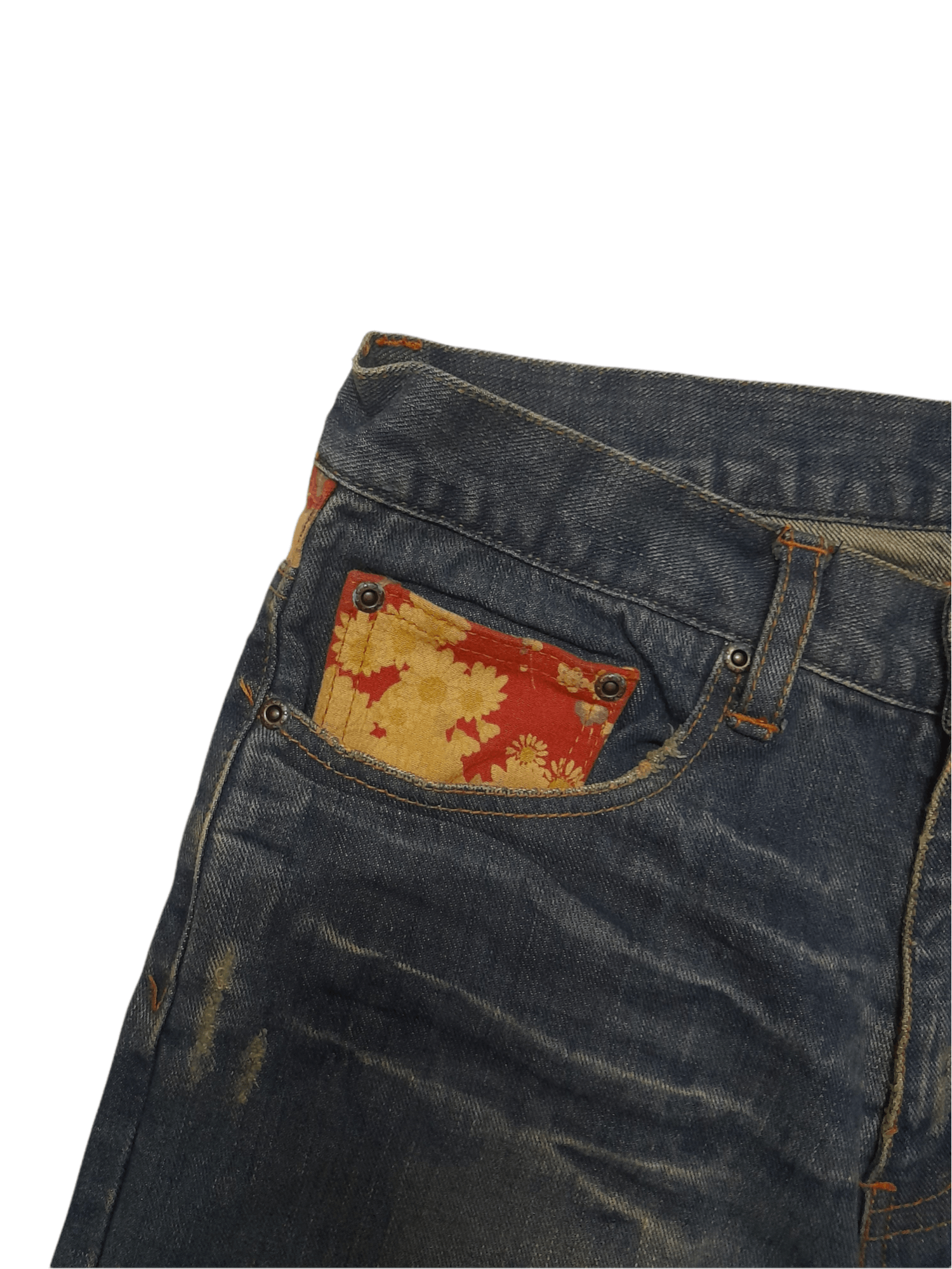 Japanese Brand Sakura Japan Culture Art Denim Distressed (D850A) Size US 30 / EU 46 - 8 Thumbnail