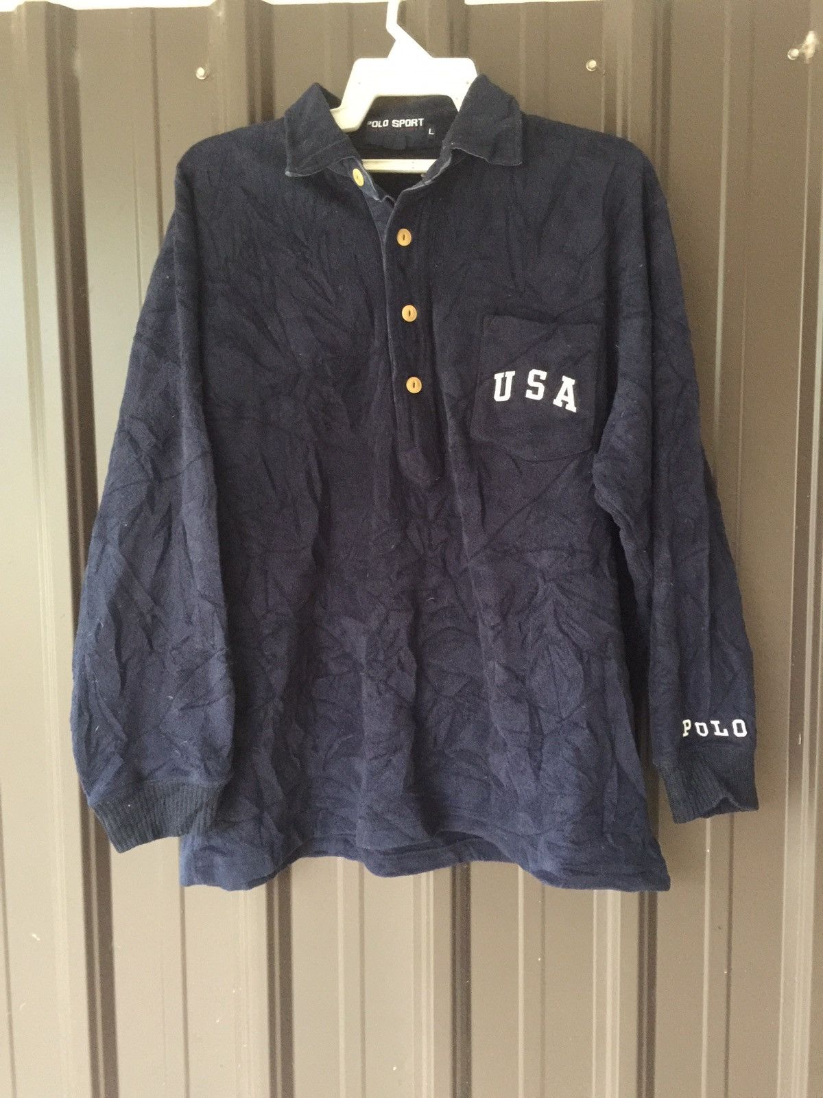 Polo Ralph Lauren × RRL Ralph Lauren × Vintage 🔥Vintage 🔥Polo Sport Ralph Lauren Fleece Pullover Size US L / EU 52-54 / 3 - 1 Thumbnail