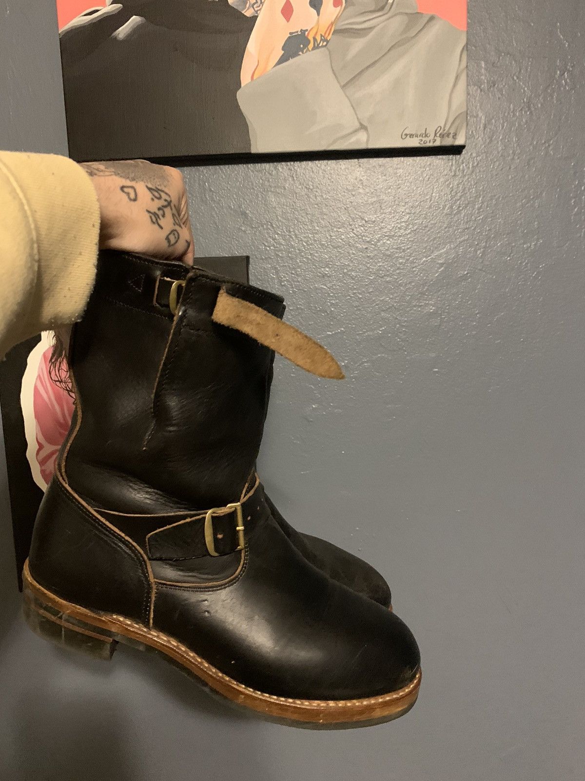 rrl engineer boots