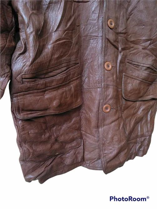 Genuine Leather Vtg 90s Reno Styled In France Brown Leather Jackets Size US M / EU 48-50 / 2 - 5 Thumbnail