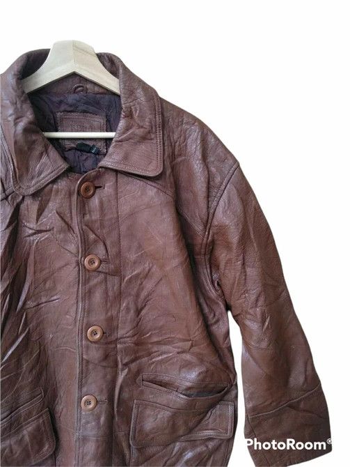Genuine Leather Vtg 90s Reno Styled In France Brown Leather Jackets Size US M / EU 48-50 / 2 - 3 Thumbnail
