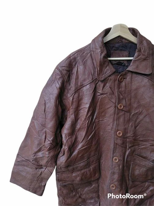 Genuine Leather Vtg 90s Reno Styled In France Brown Leather Jackets Size US M / EU 48-50 / 2 - 4 Thumbnail