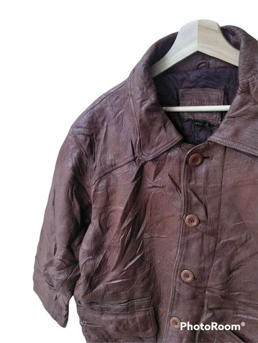 Genuine Leather Vtg 90s Reno Styled In France Brown Leather Jackets Size US M / EU 48-50 / 2 - 7 Thumbnail