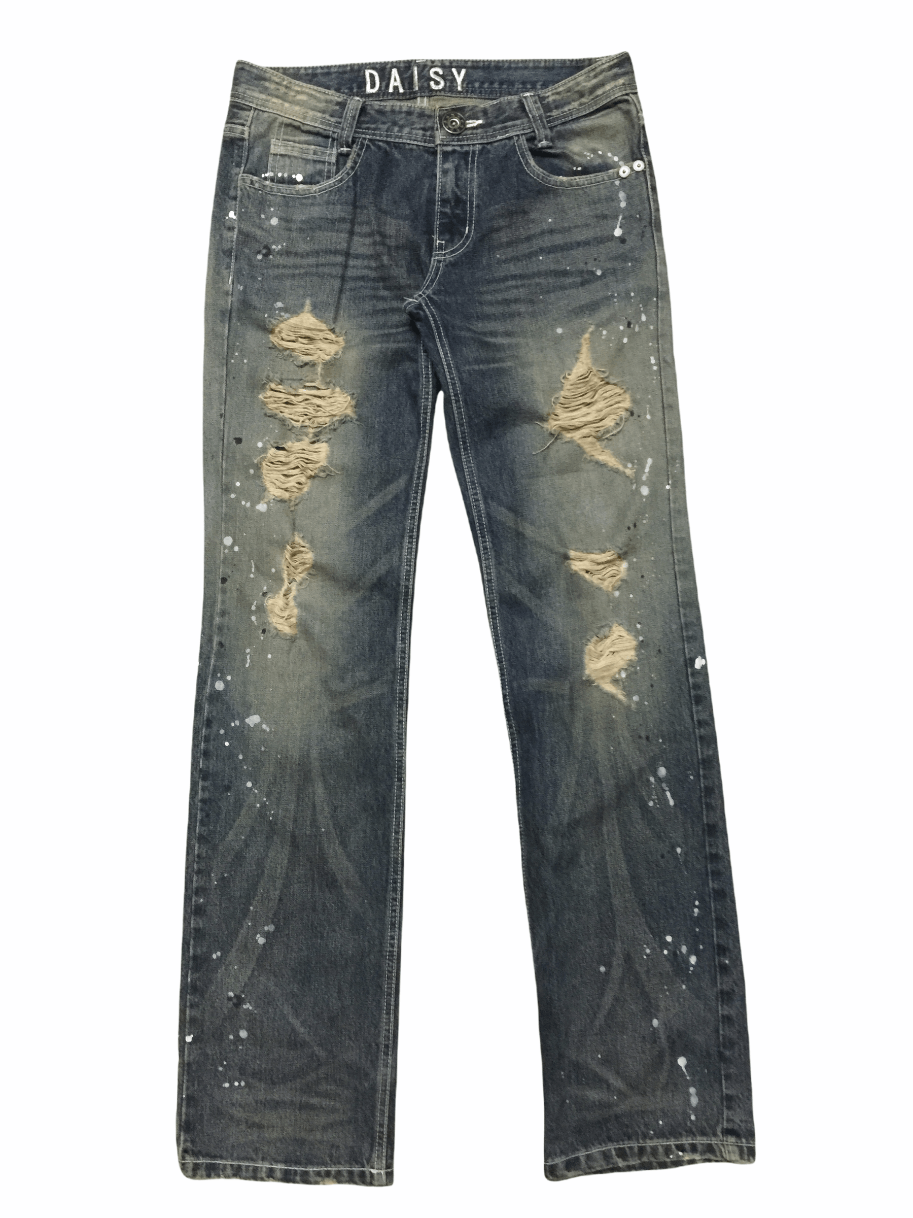 Japanese Brand Daisy Distressed Denim Size US 30 / EU 46 - 1 Thumbnail