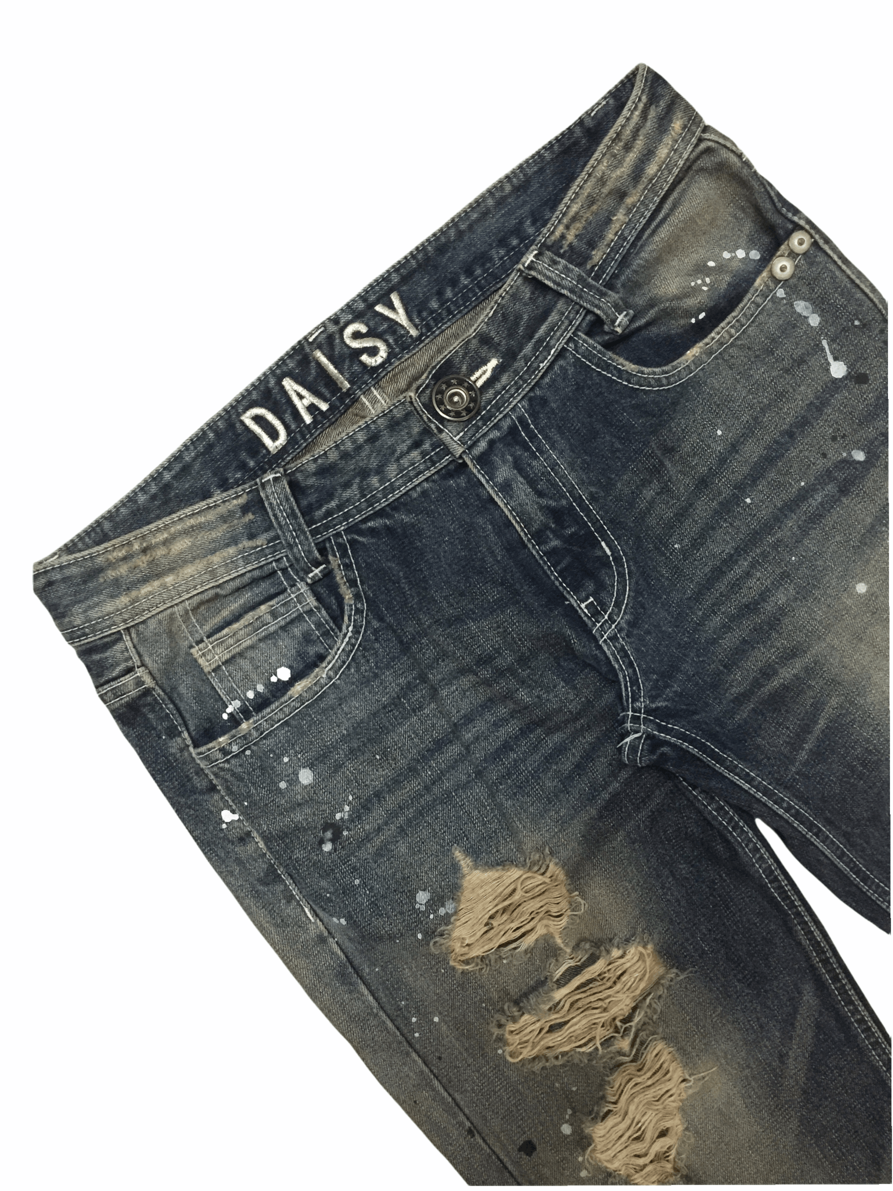 Japanese Brand Daisy Distressed Denim Size US 30 / EU 46 - 5 Thumbnail