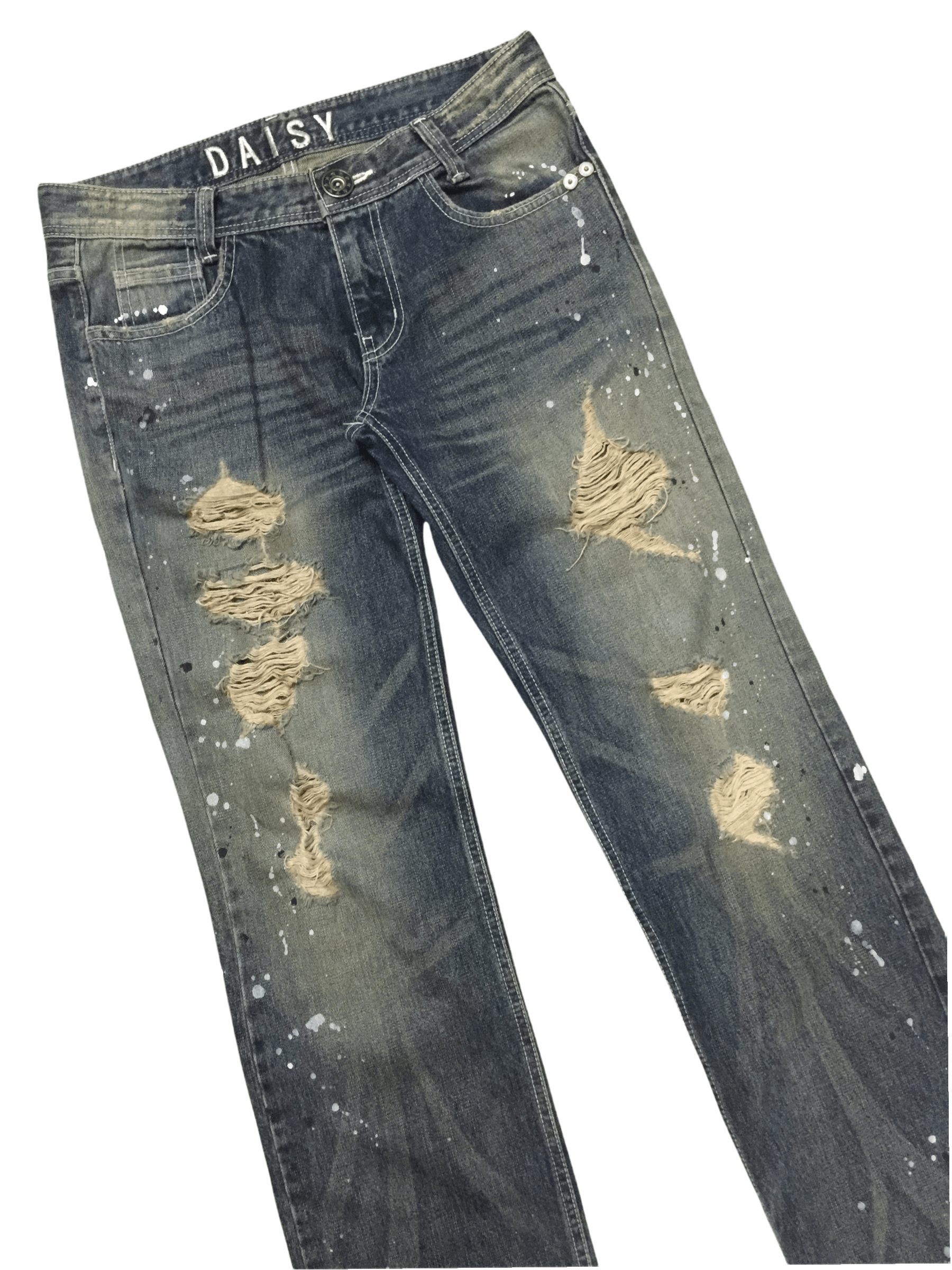 Japanese Brand Daisy Distressed Denim Size US 30 / EU 46 - 4 Thumbnail