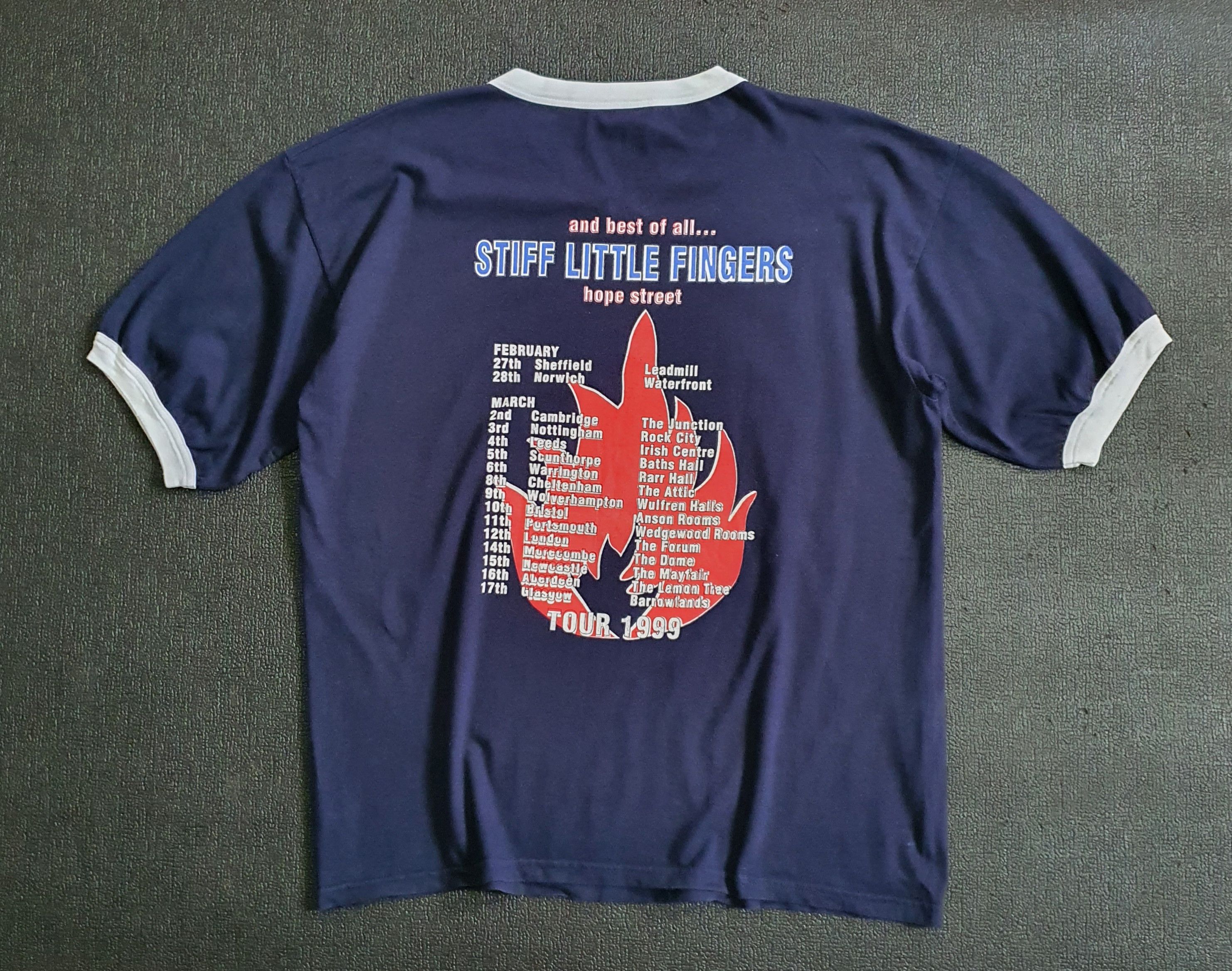 Band Tees 1999 Stiff Little Fingers UK Tour T shirt SLF XL Size US XL / EU 56 / 4 - 4 Thumbnail