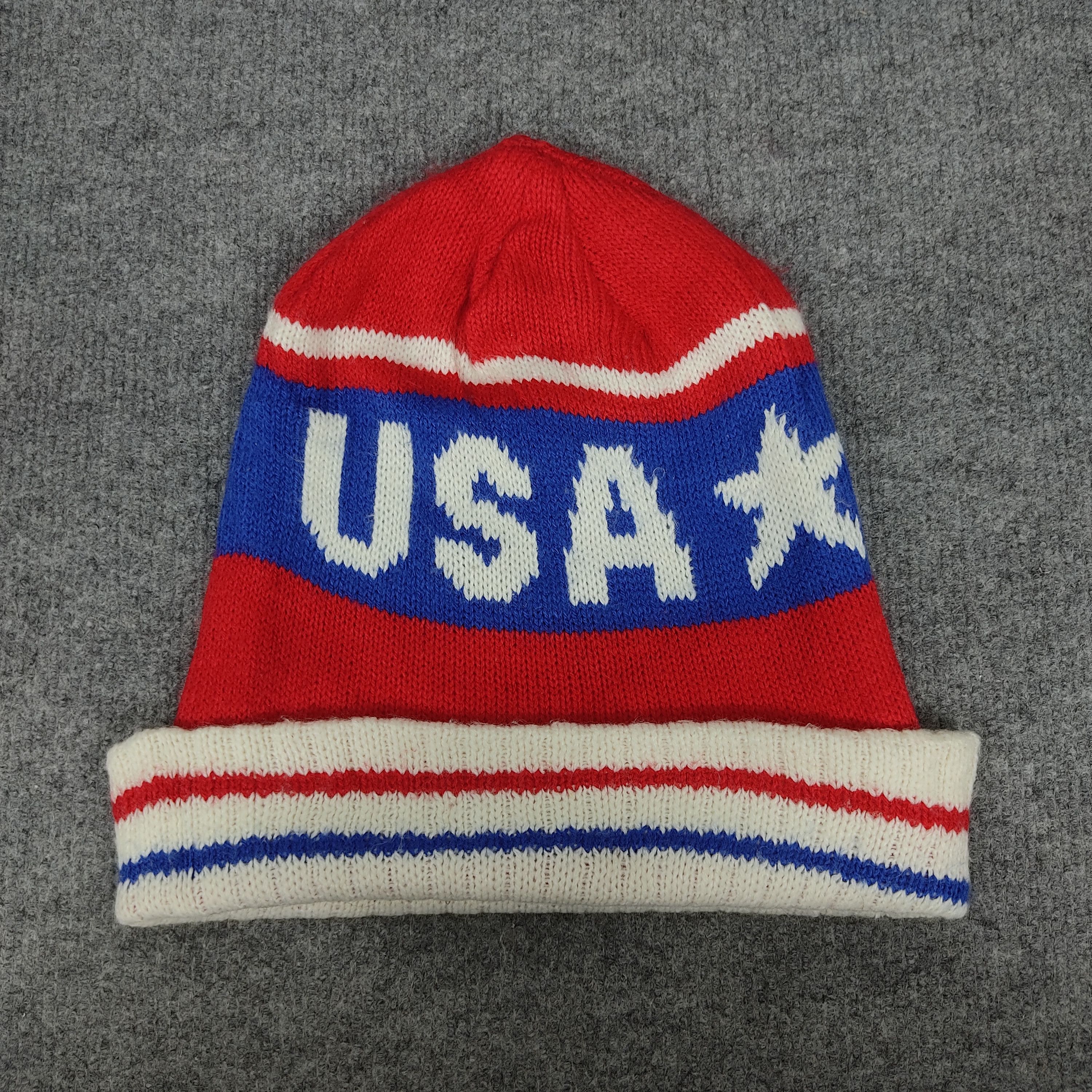 Vintage Vintage USA Beanie Hat Size ONE SIZE - 4 Thumbnail